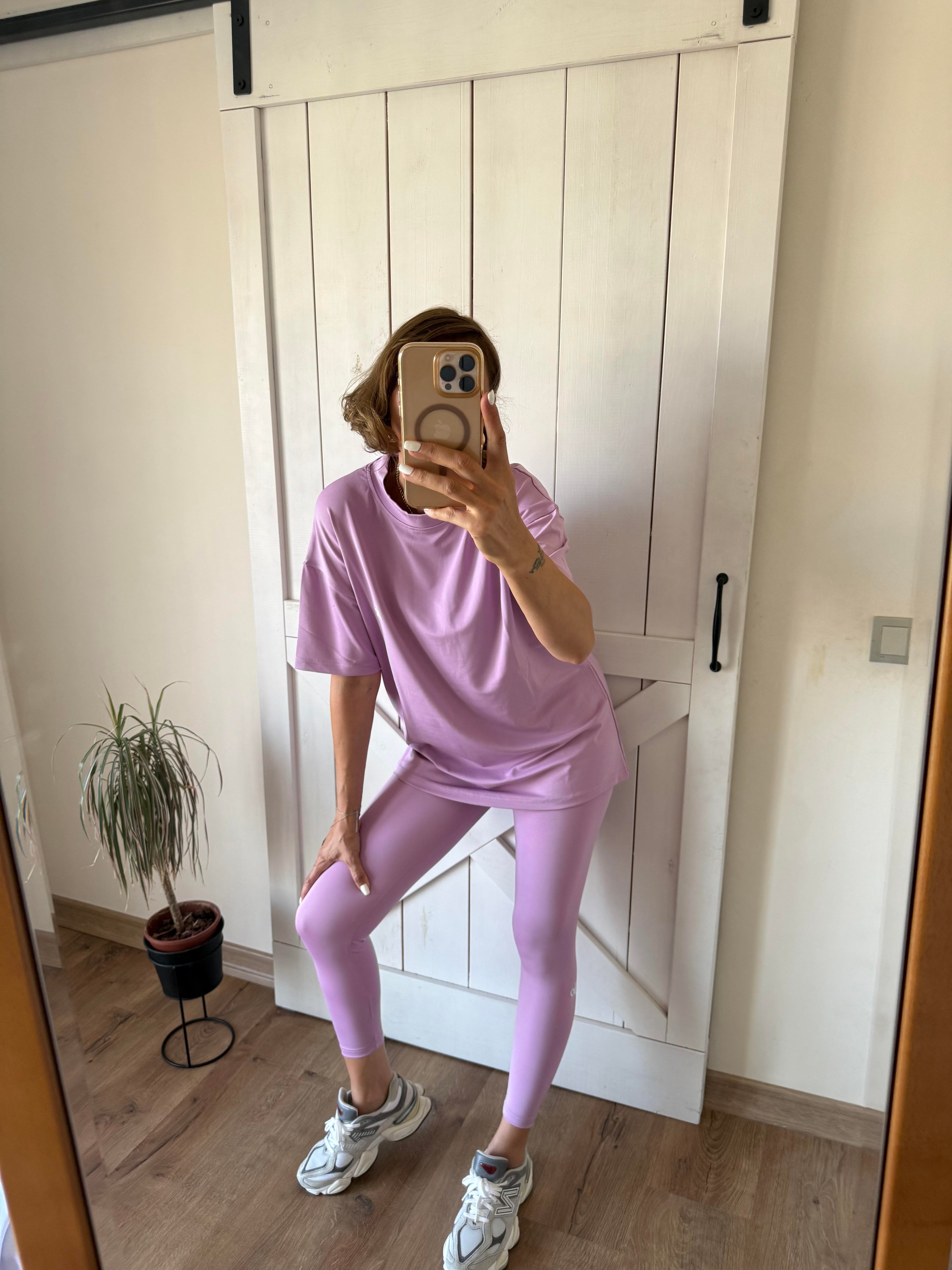 Aloha Lila Tshirt Tayt Takım