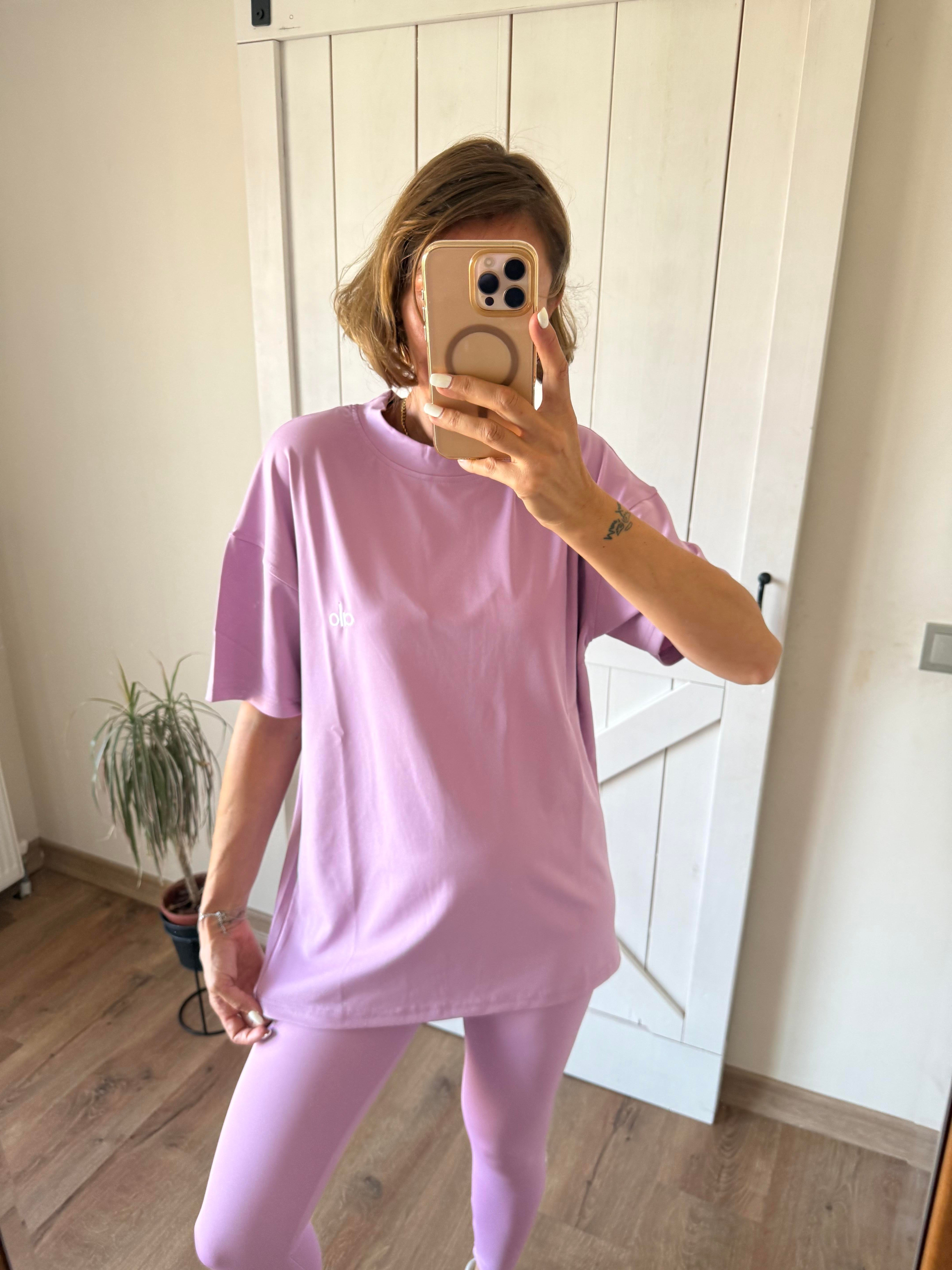 Aloha Lila Tshirt Tayt Takım