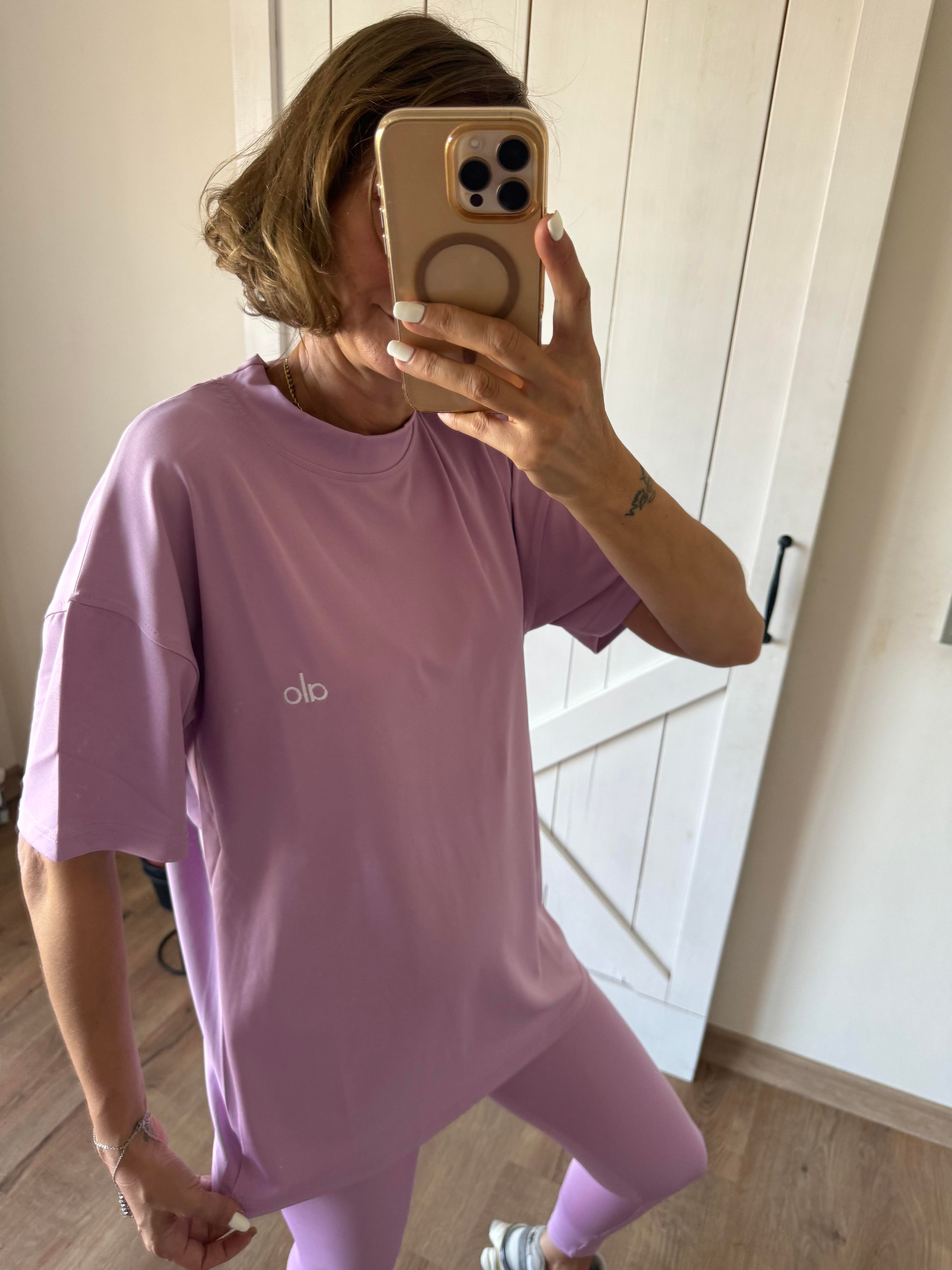 Aloha Lila Tshirt Tayt Takım