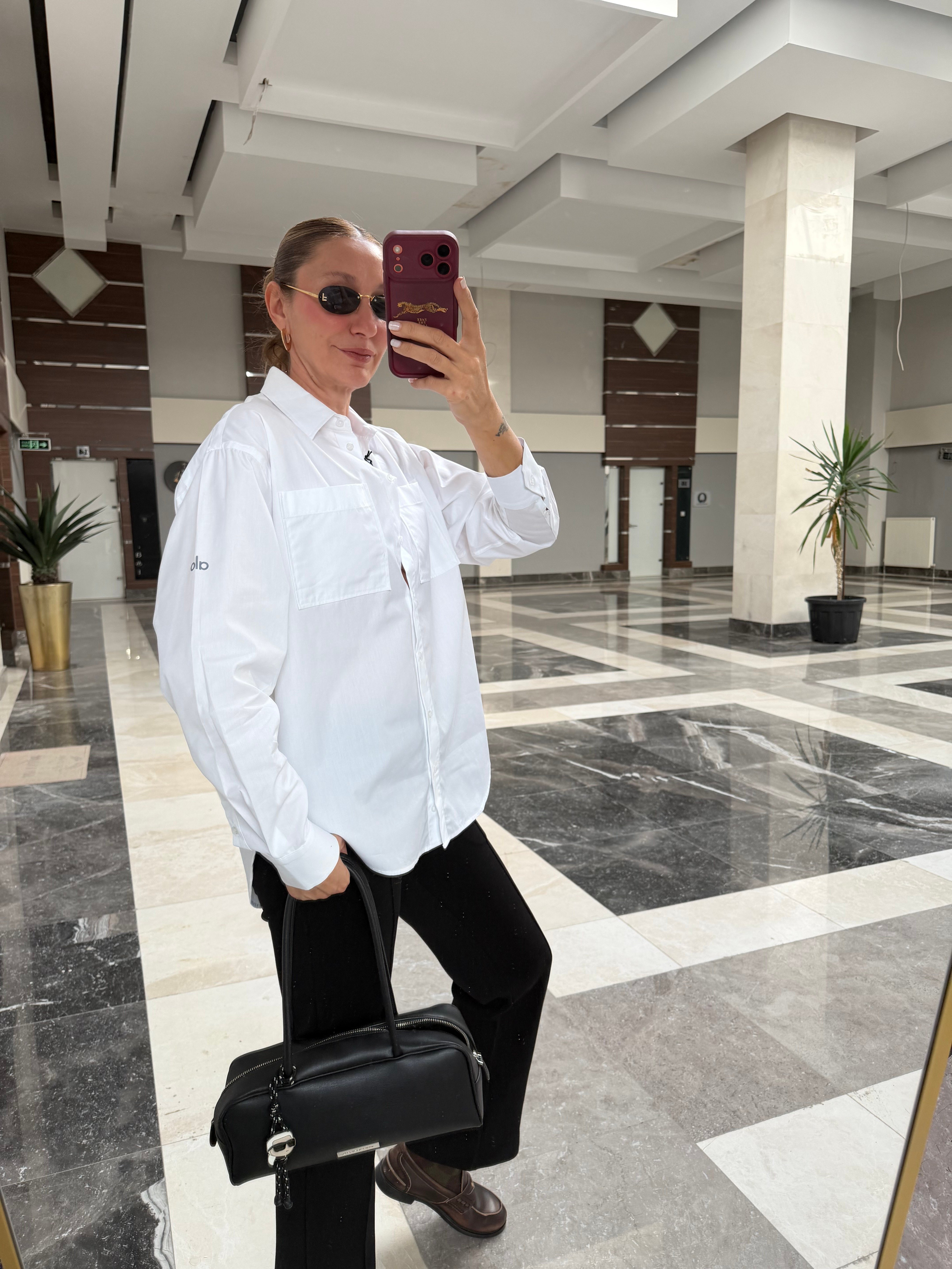 Aloha Orj Koldan Logolu Premium Gömlek