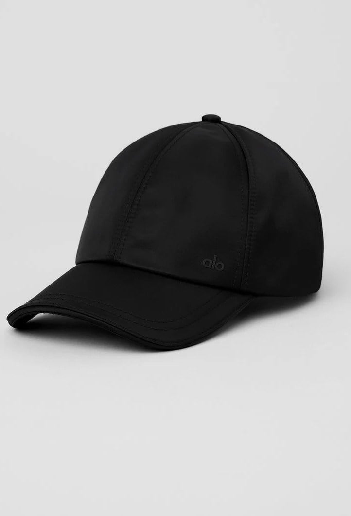 Aloha Siyah Satin Off-Duty Cap Black