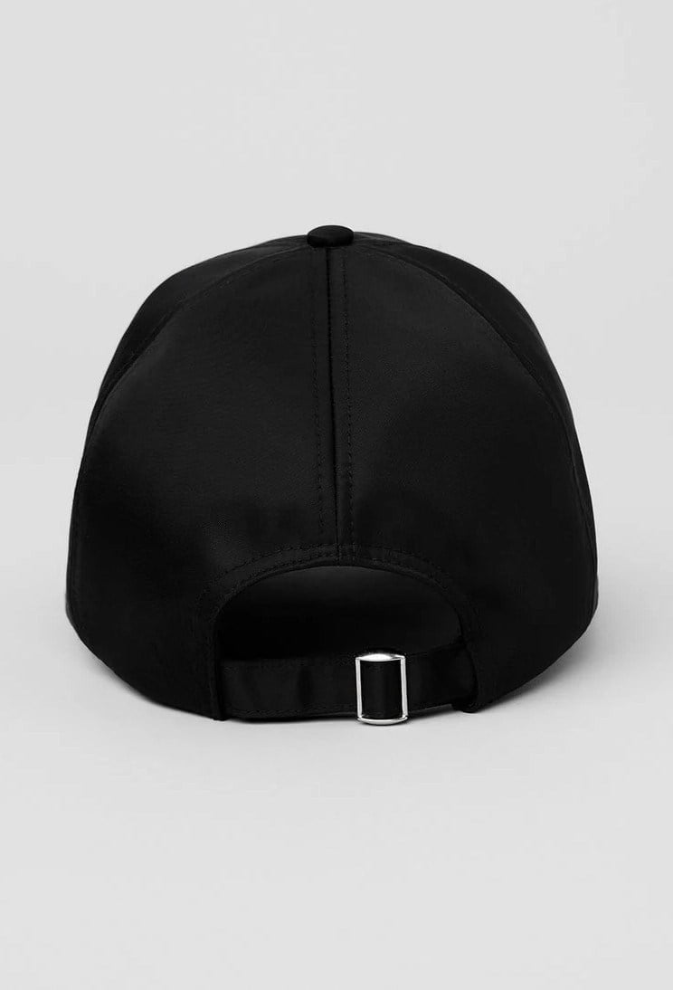 Aloha Siyah Satin Off-Duty Cap Black