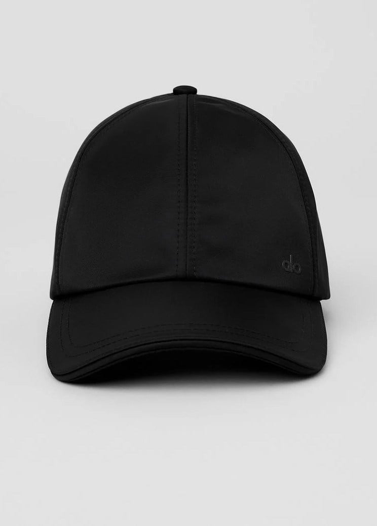Aloha Siyah Satin Off-Duty Cap Black