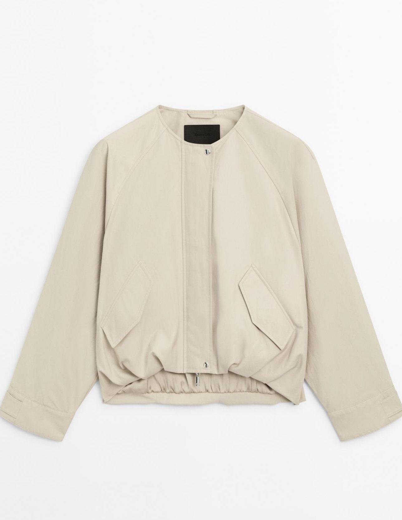 Arkası Volanlı Bomber Ceket