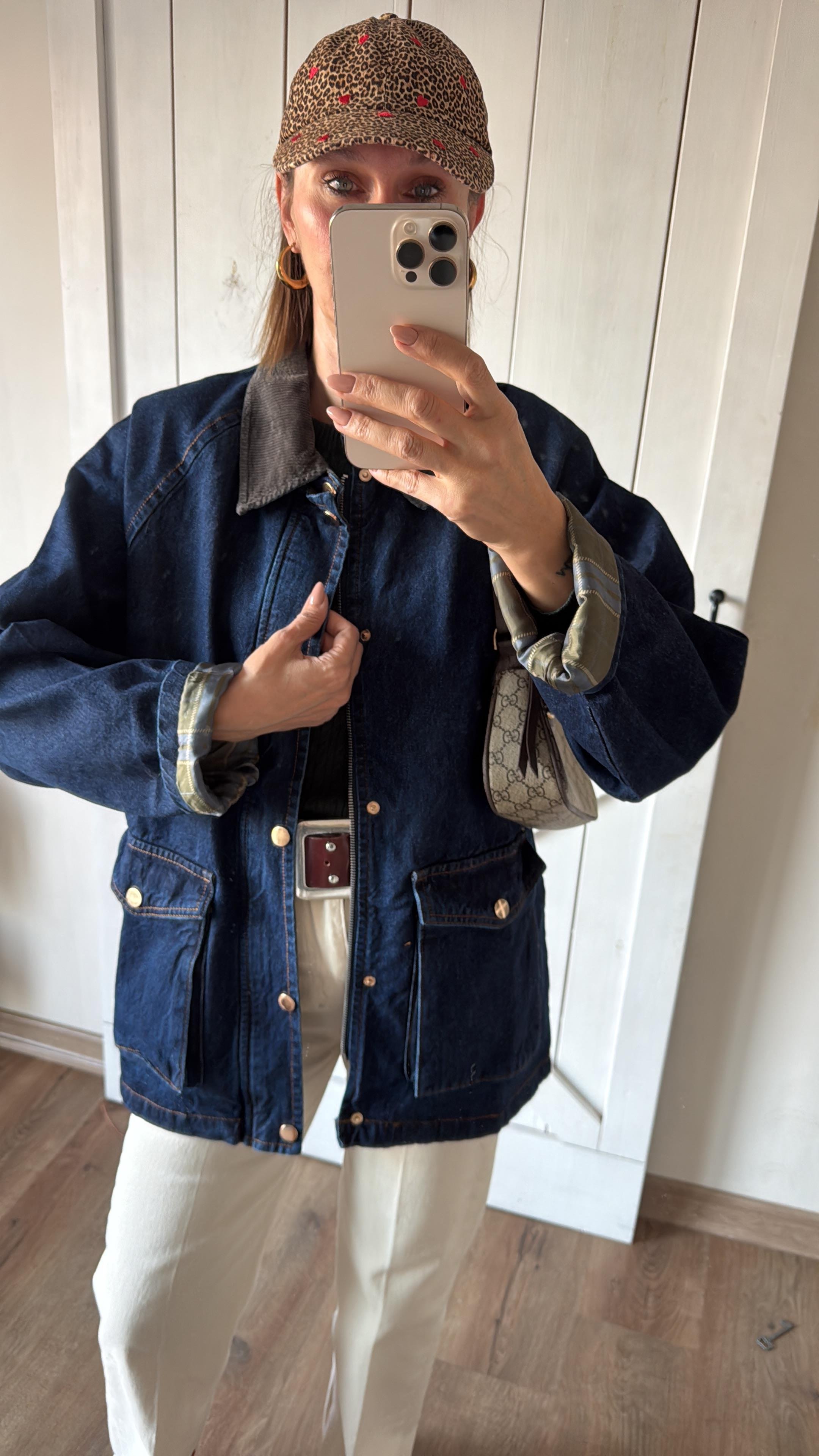 Barbour Model İçi Yeşil Ekoseli Kadife Yakalı Ceket