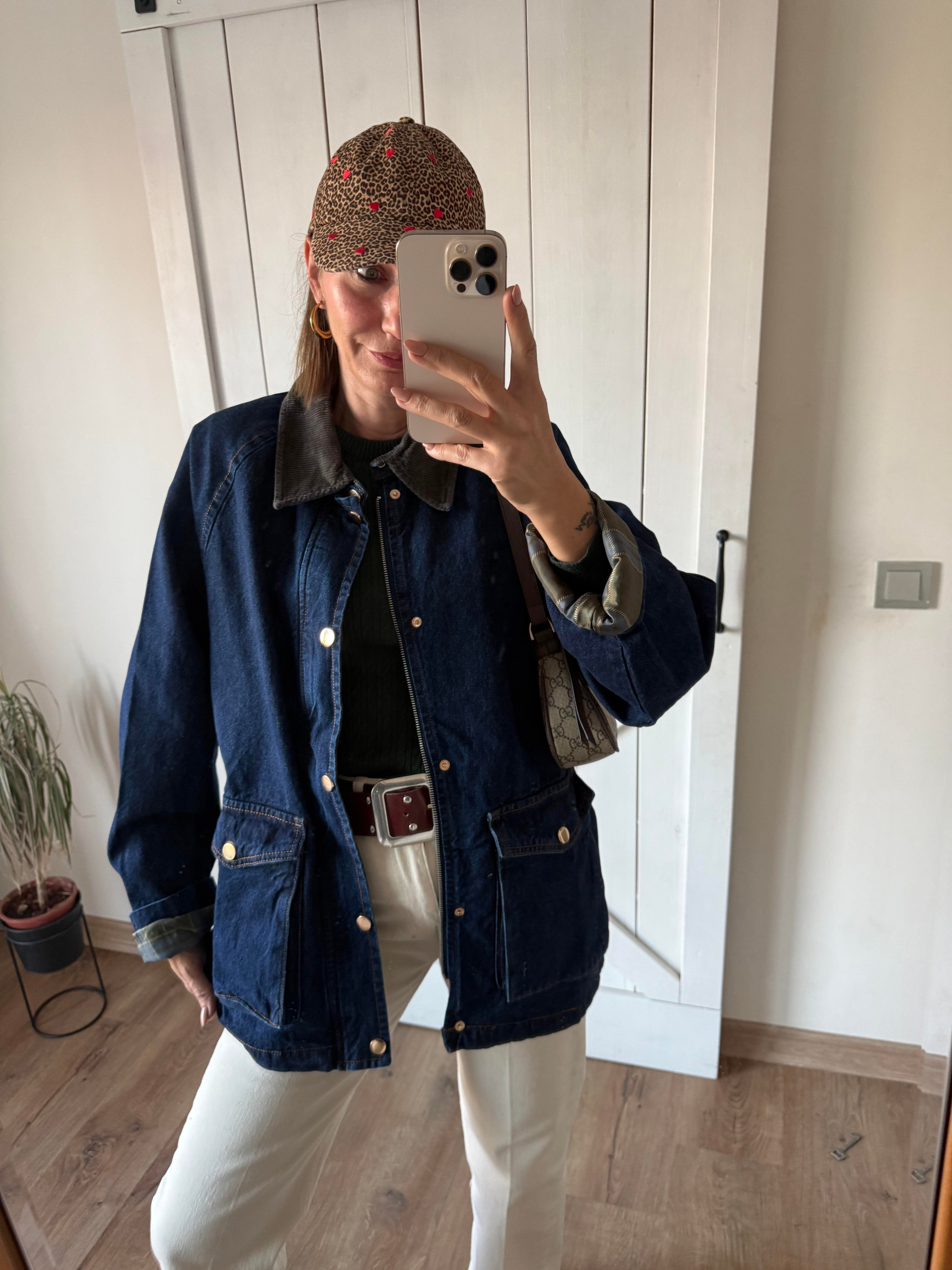 Barbour Model İçi Yeşil Ekoseli Kadife Yakalı Ceket