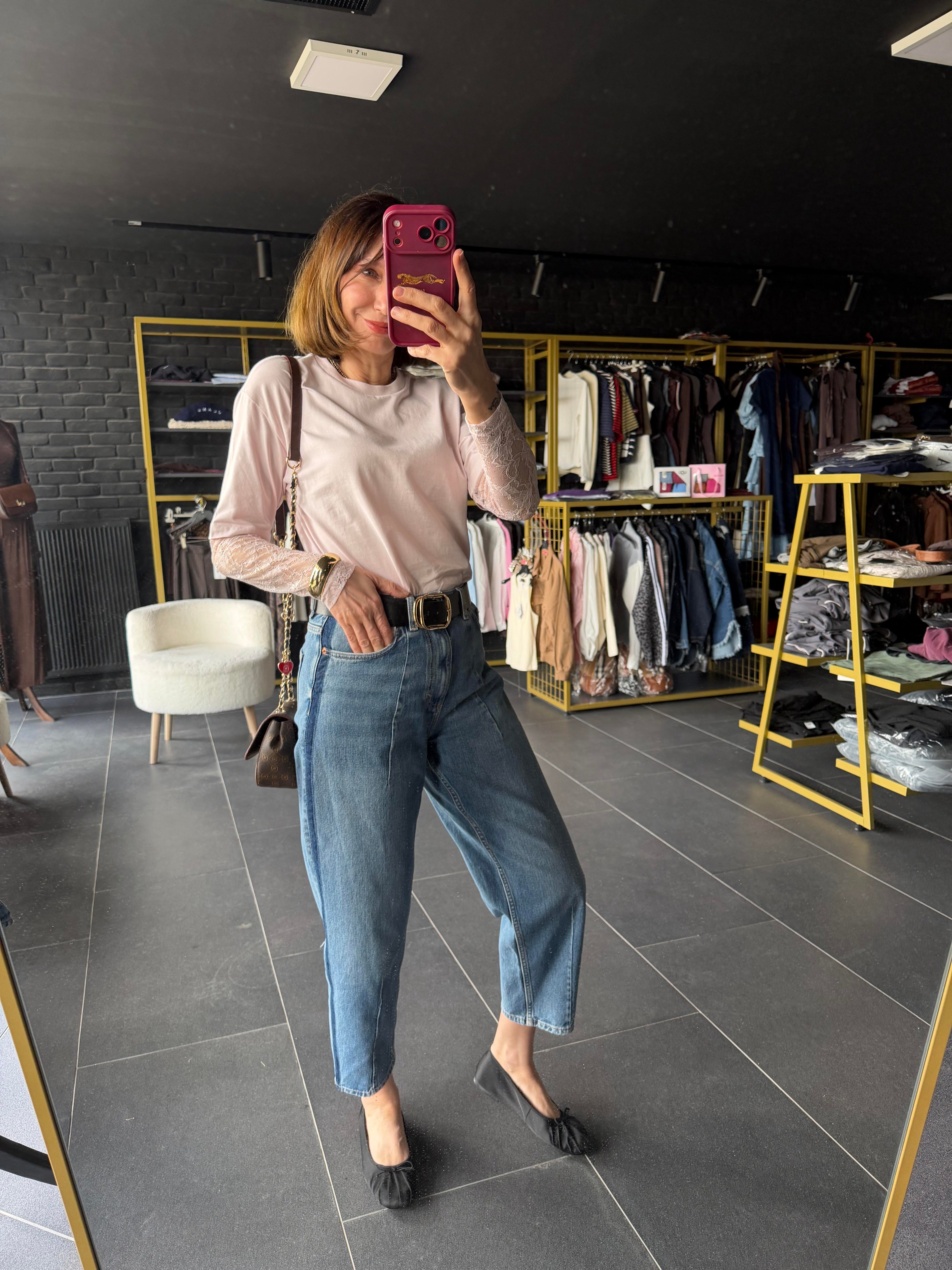 Barrel Yanı Şeritli Ms Jean