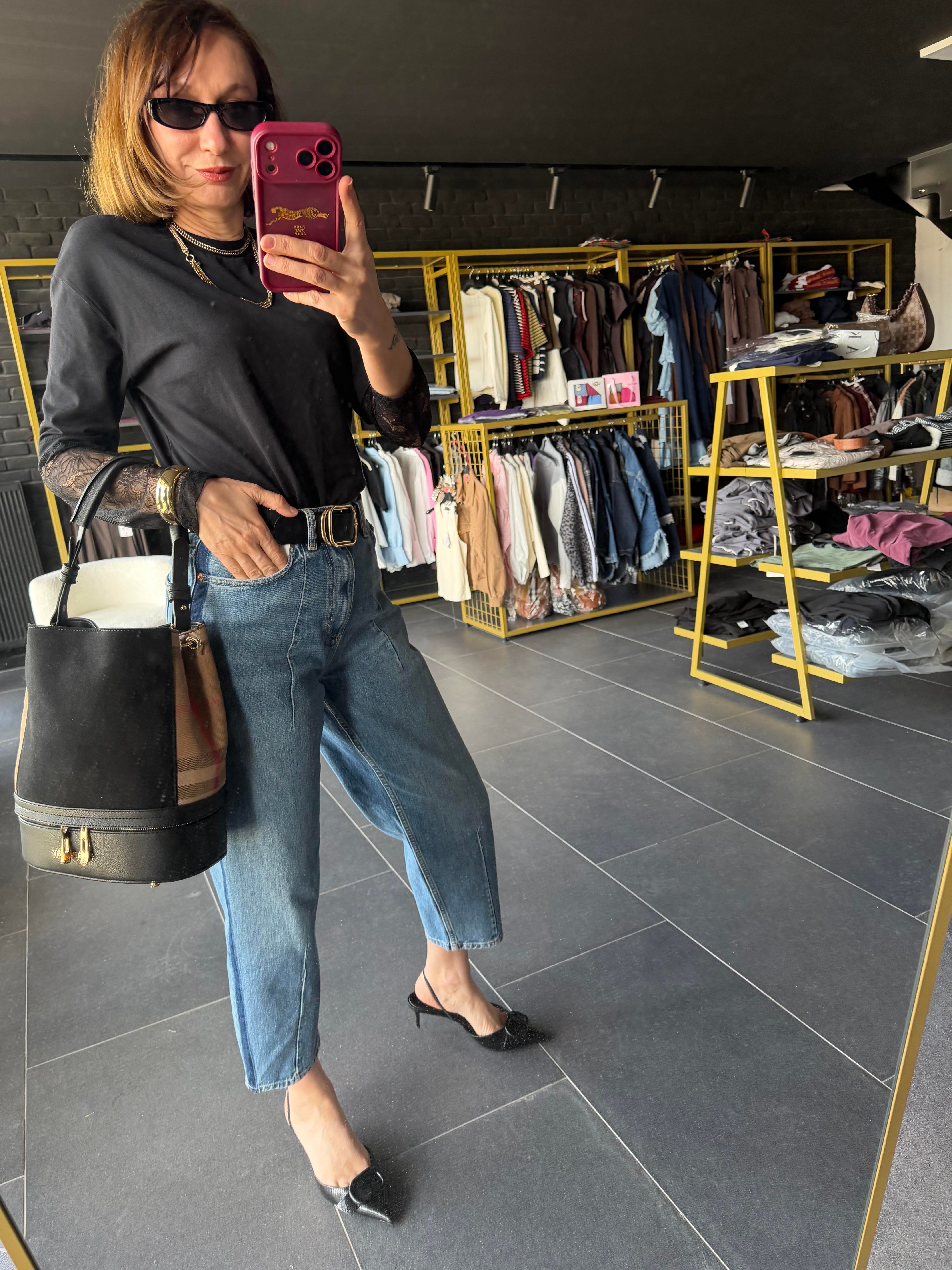 Barrel Yanı Şeritli Ms Jean