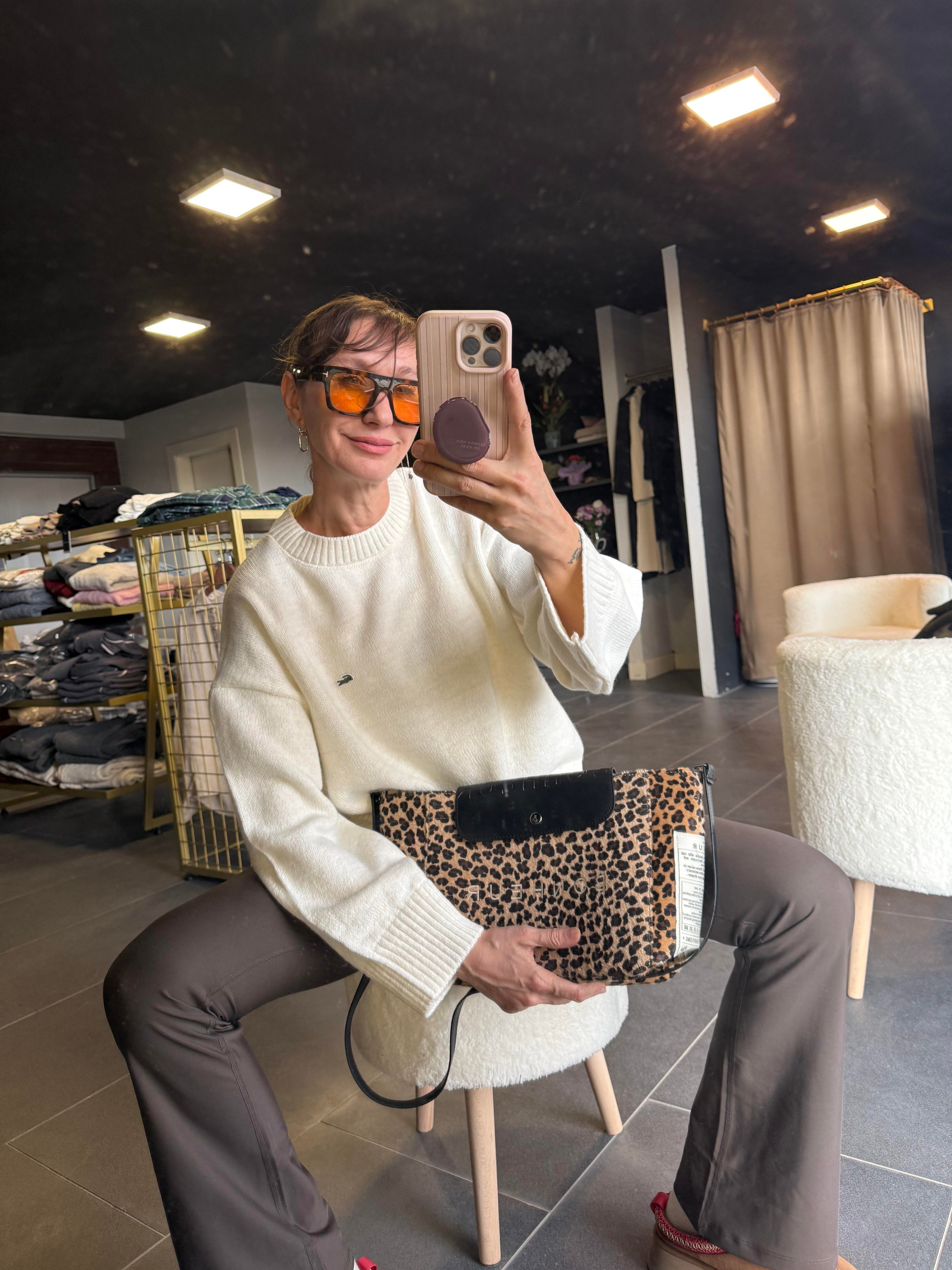 Basic Kırık Beyaz Kazak