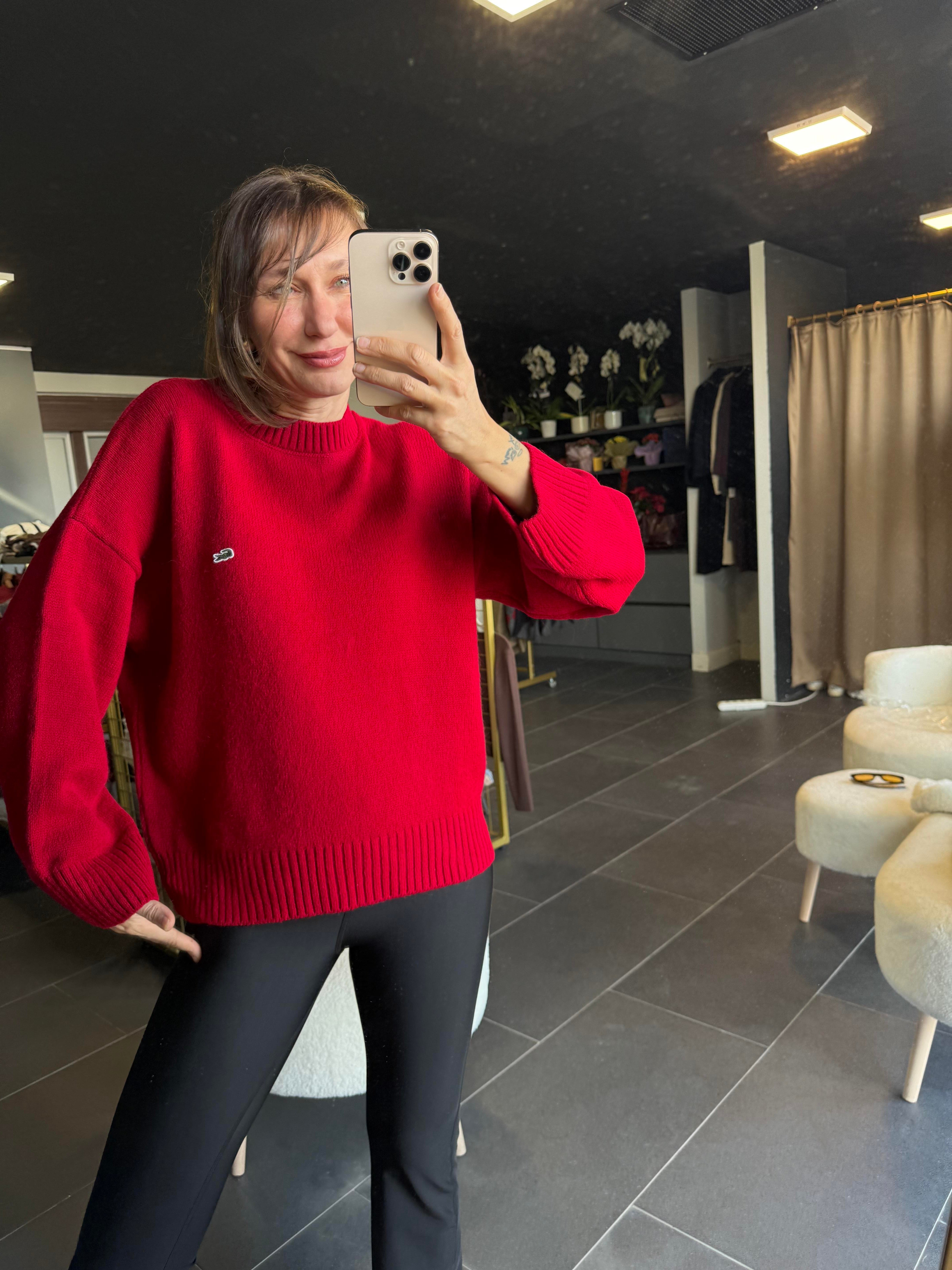 Basic Kırmızı Kazak