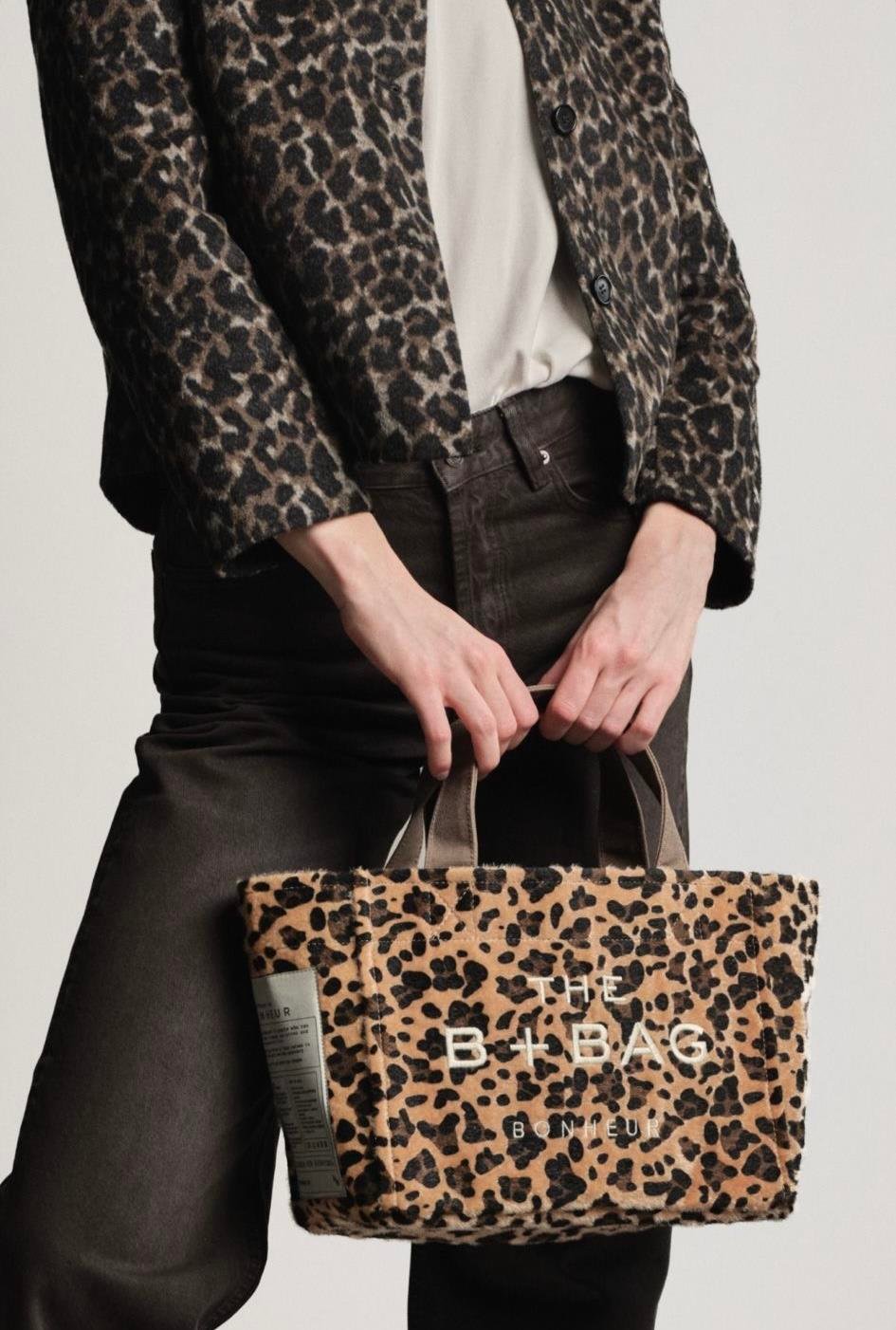 B+bag Leopard Kanvas Çanta