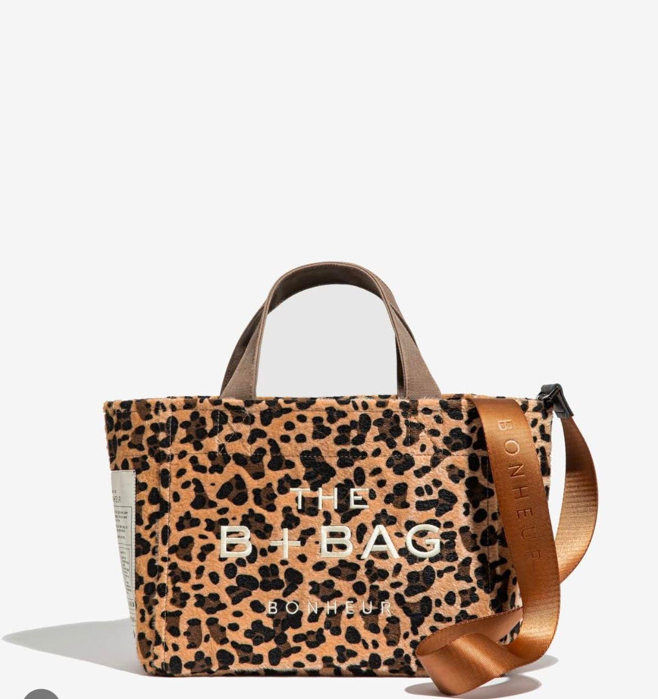 B+bag Leopard Kanvas Çanta