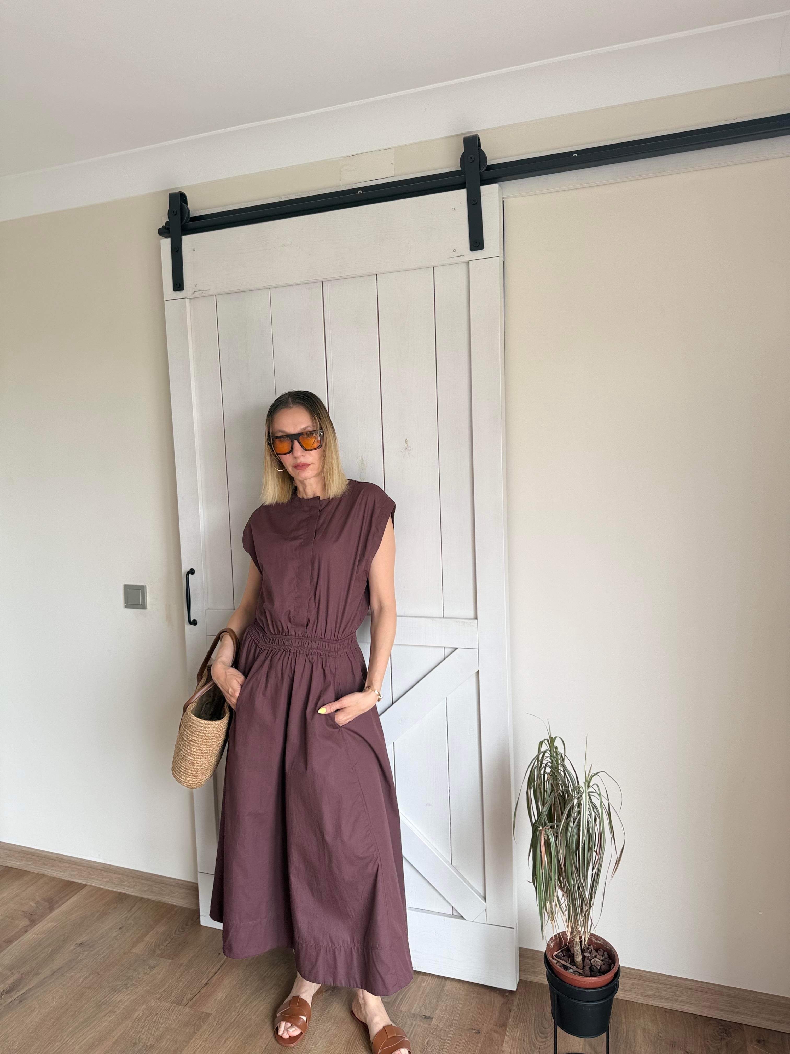 Bel Bantlı Midi Boy Elbise