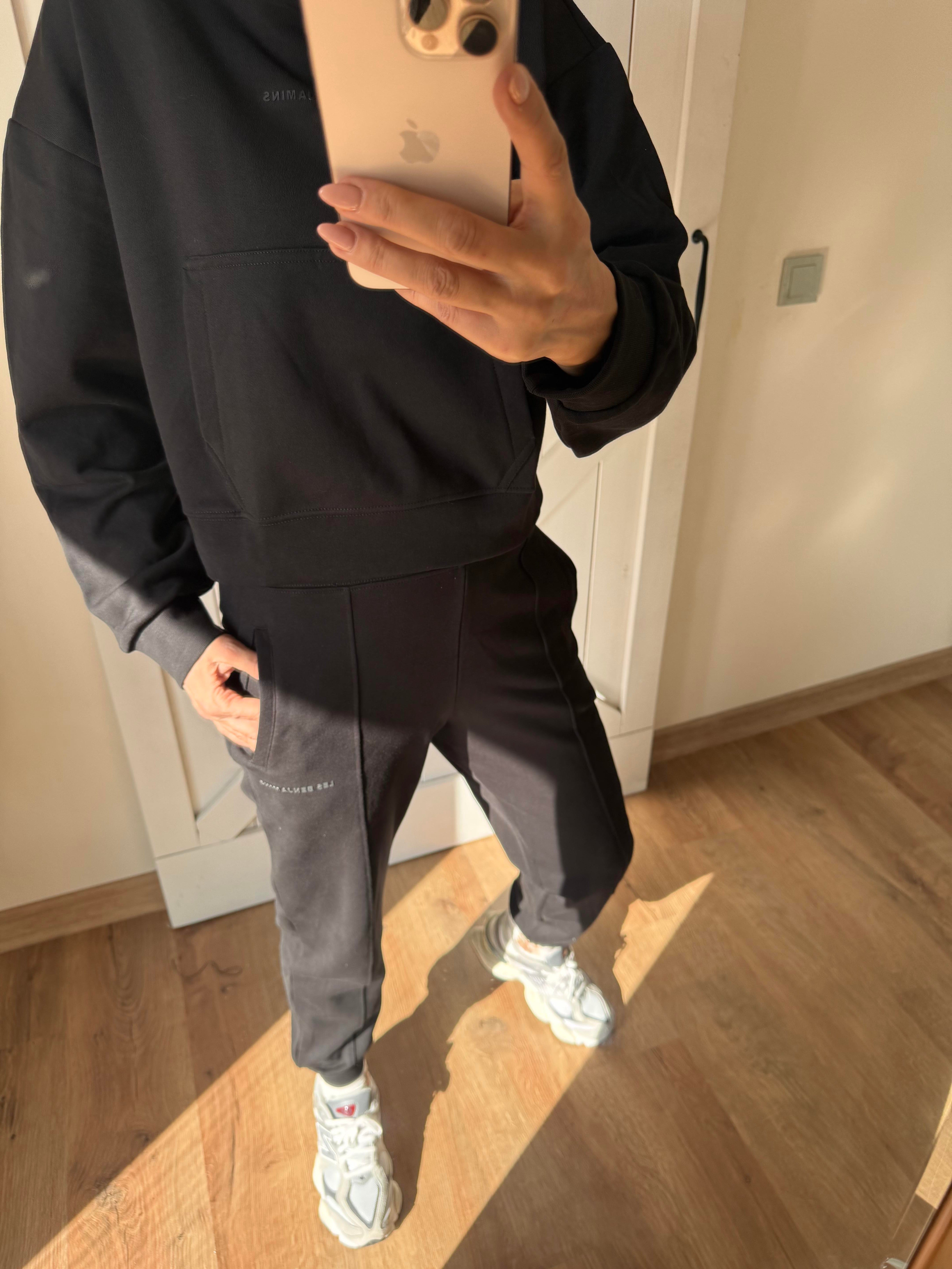 Bel Lastikli Siyah Leslii Jogger