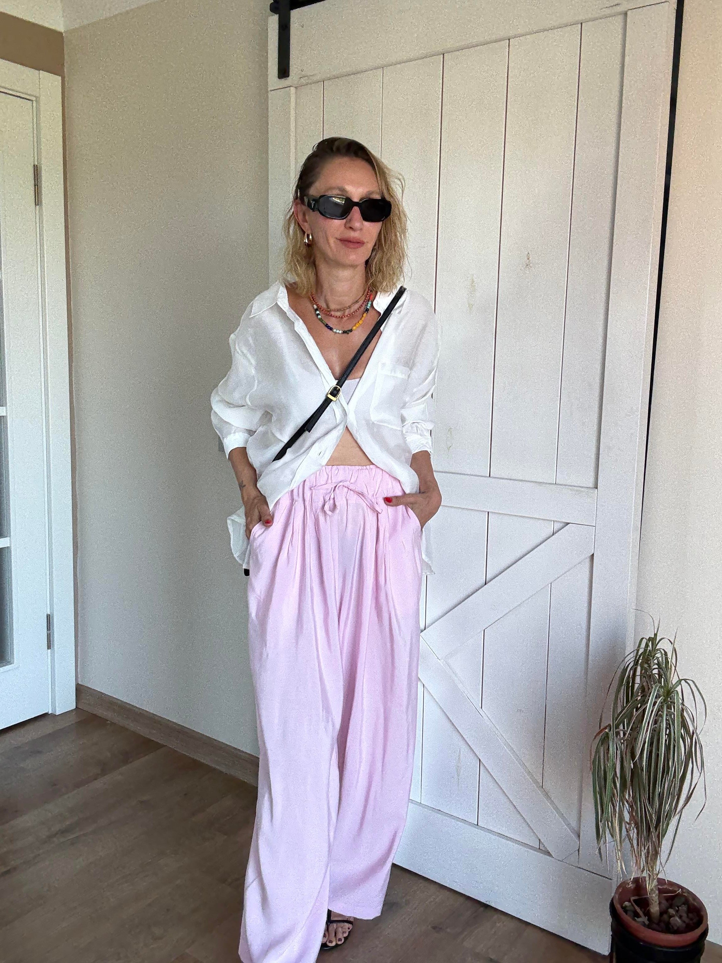 Beli Büzgülü Pamuk Şeker Pantolon