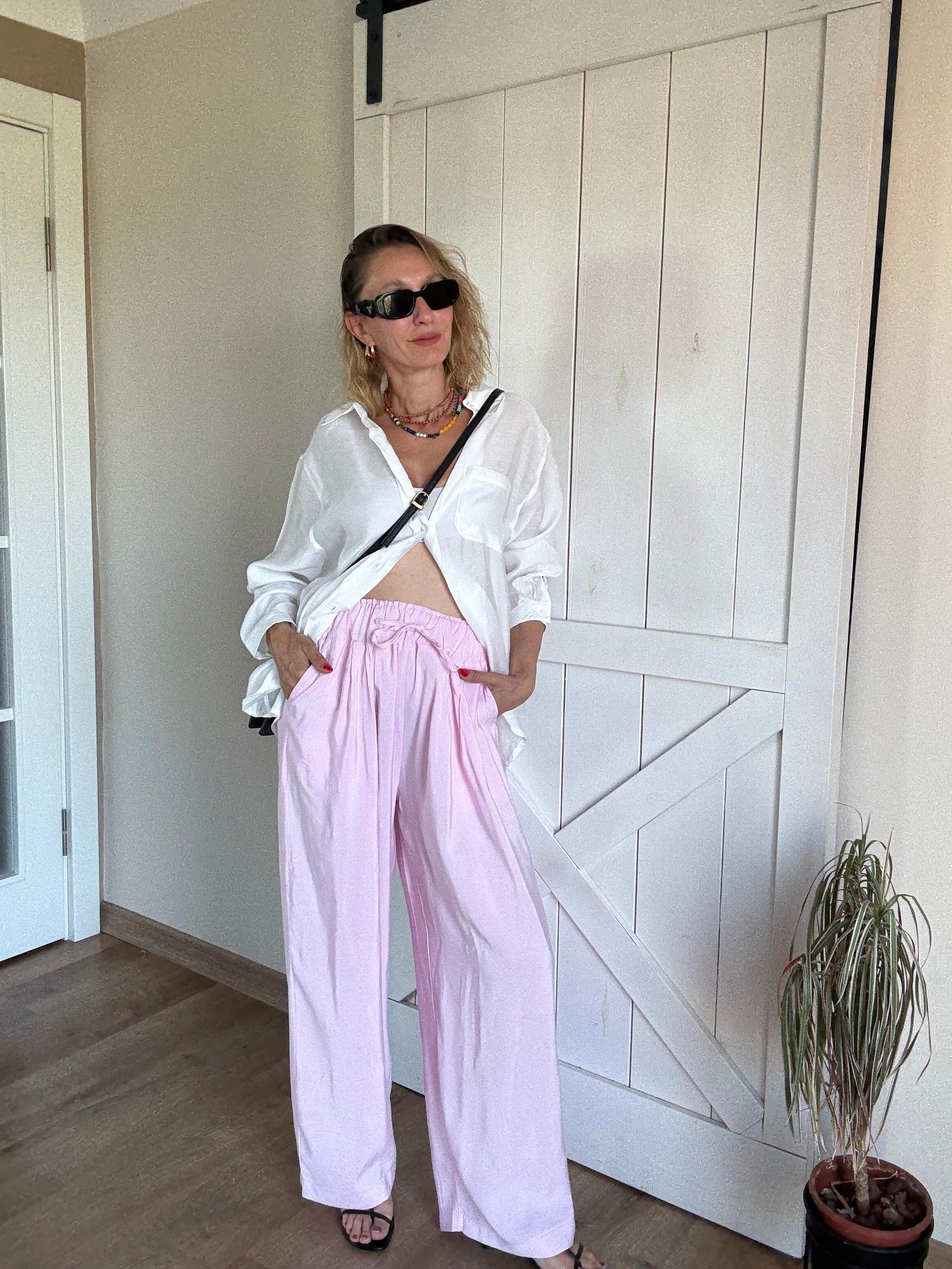 Beli Büzgülü Pamuk Şeker Pantolon