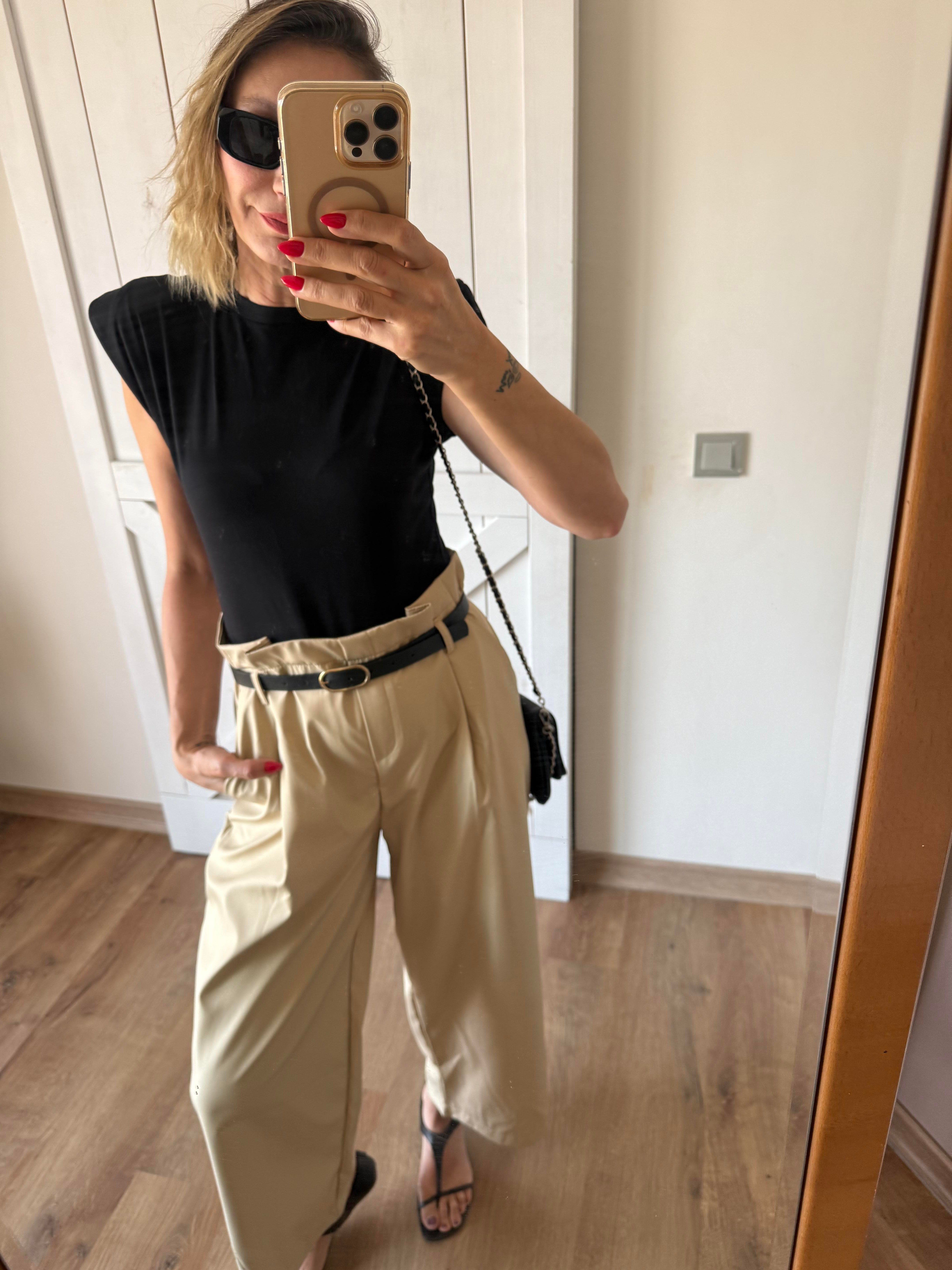 Beli Kemerli Kontrast Tulum