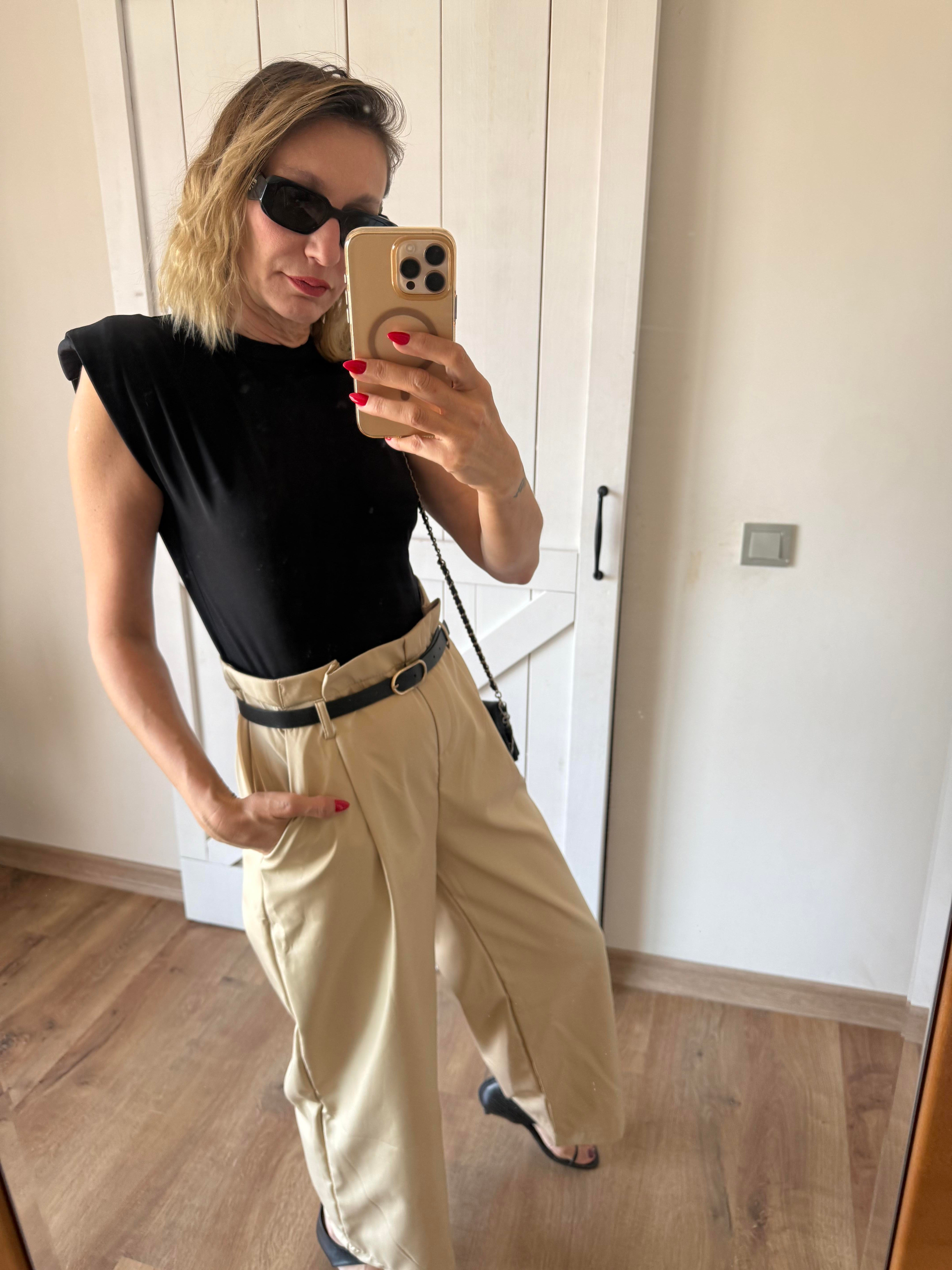 Beli Kemerli Kontrast Tulum