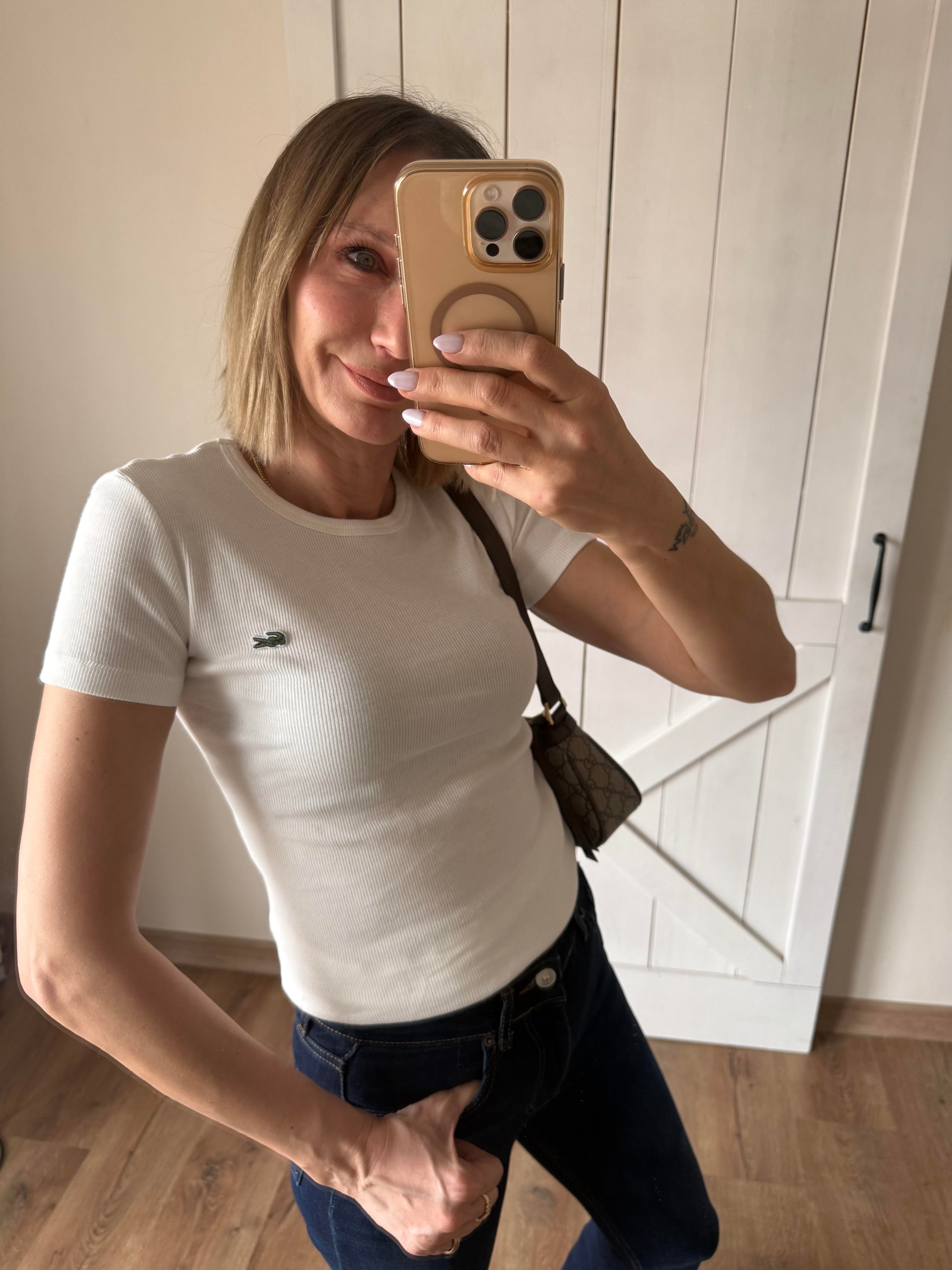 Beyaz Fitilli Tshirt