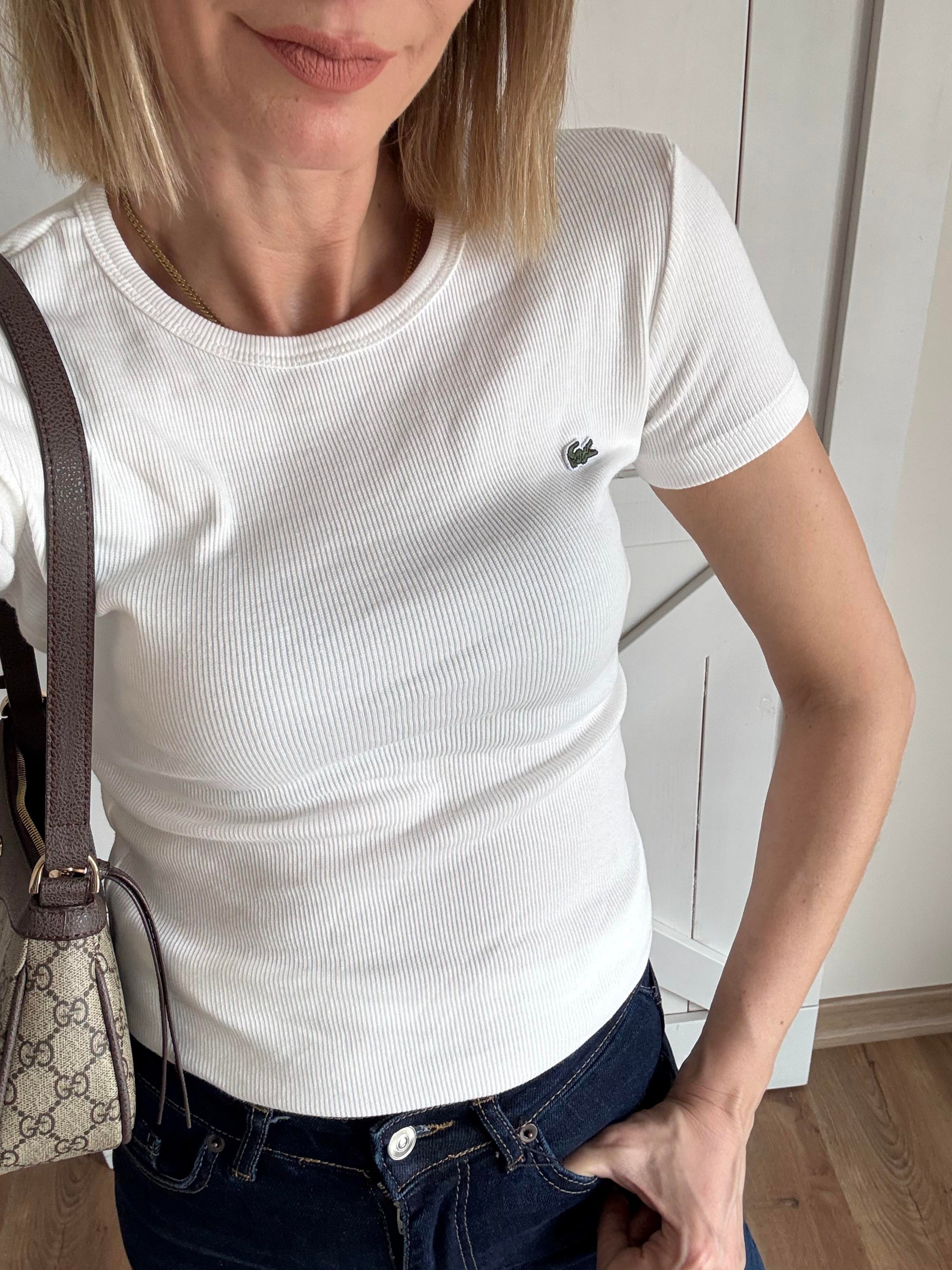 Beyaz Fitilli Tshirt