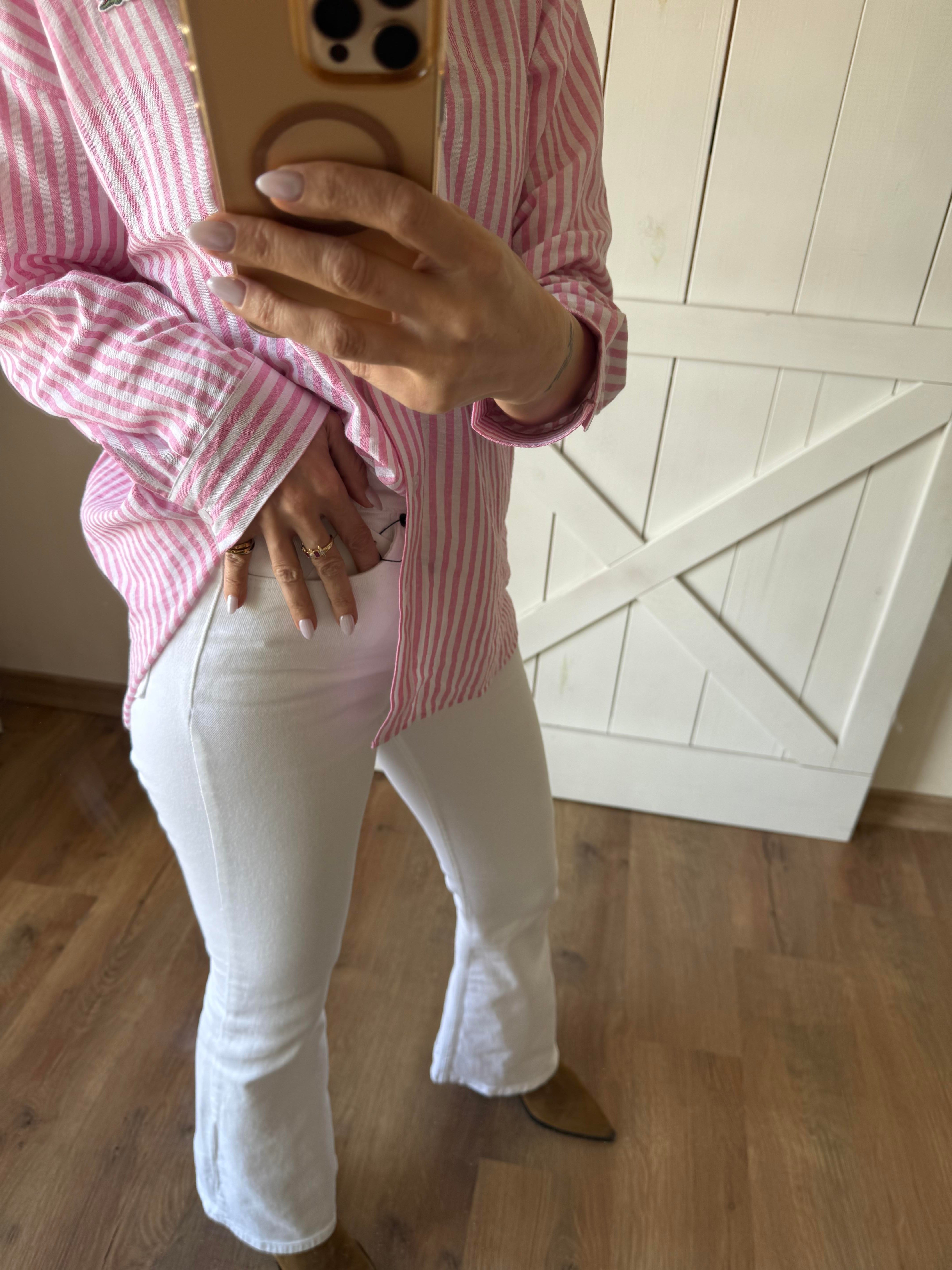 Beyaz Hafif İspanyol Jean