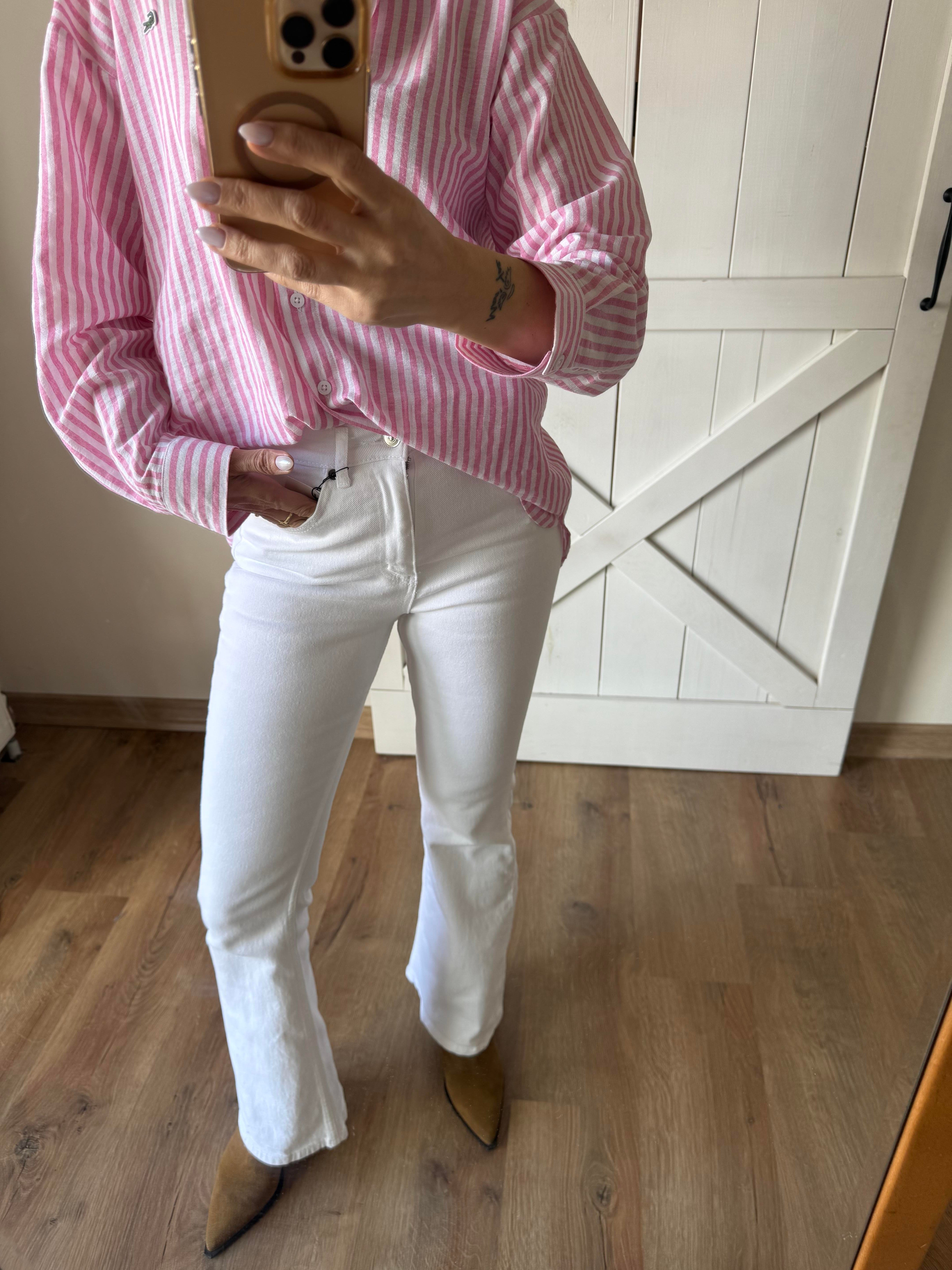 Beyaz Hafif İspanyol Jean