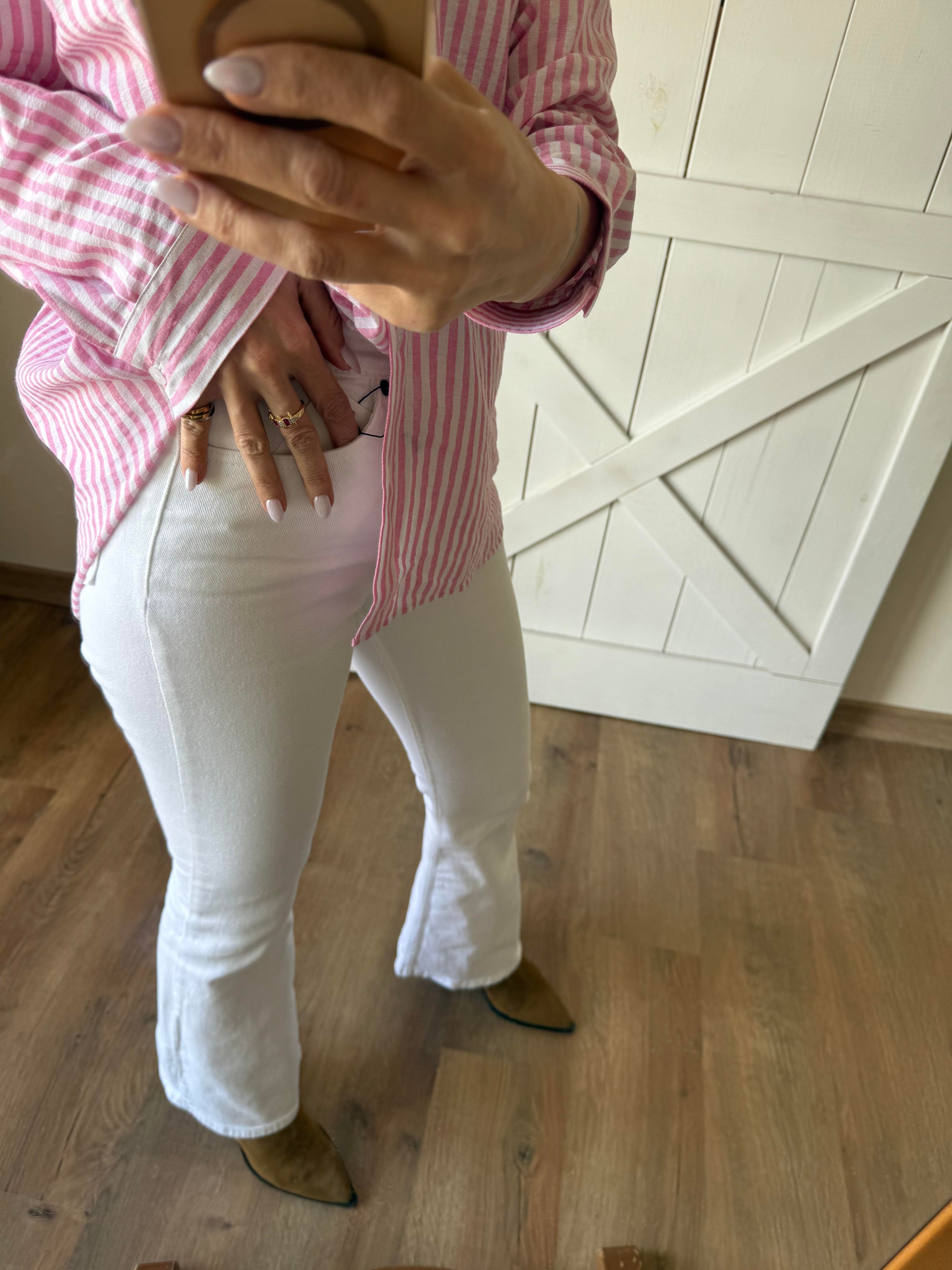 Beyaz Hafif İspanyol Jean