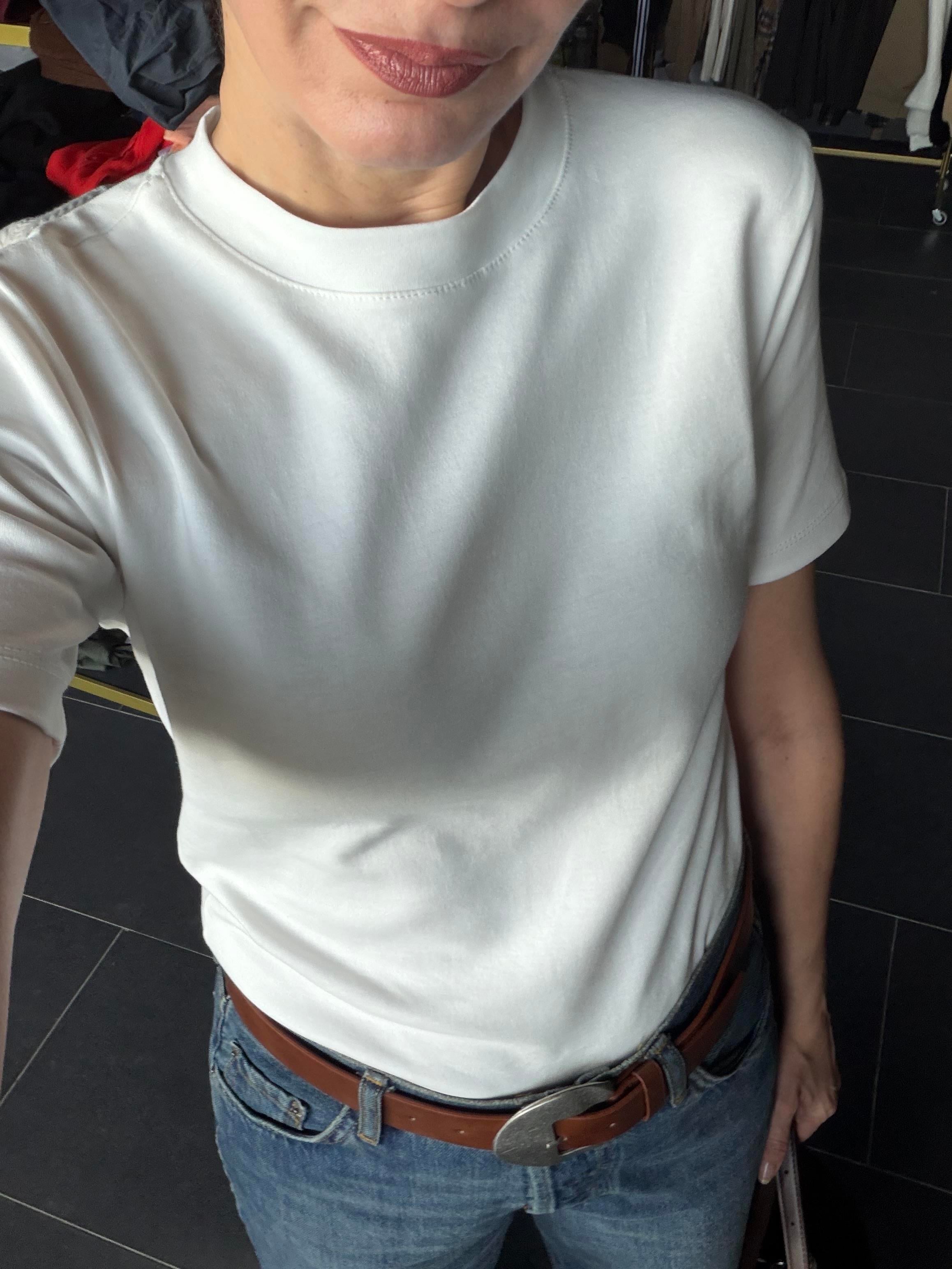 Beyaz Kos Basic Tshirt