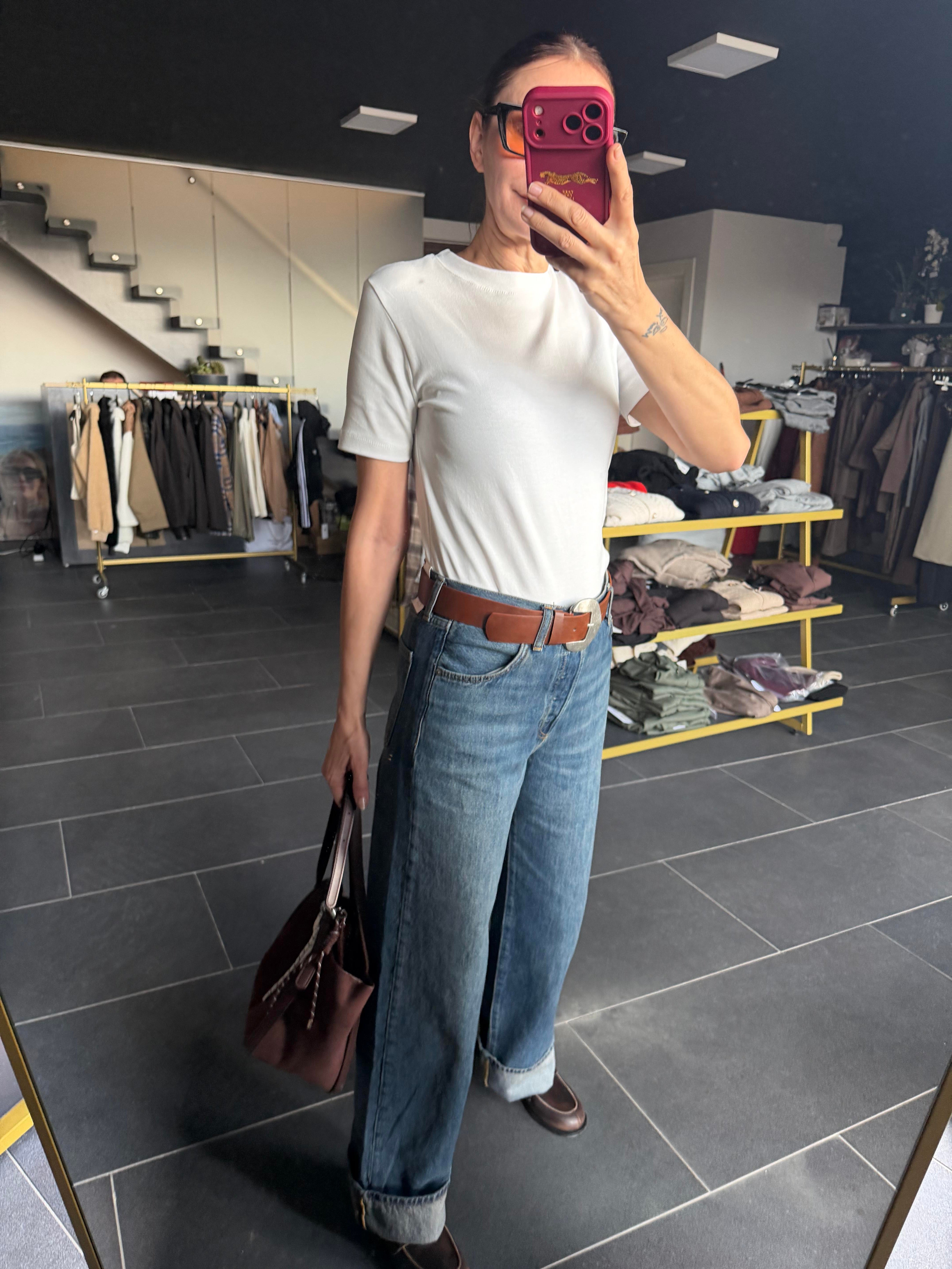 Beyaz Kos Basic Tshirt