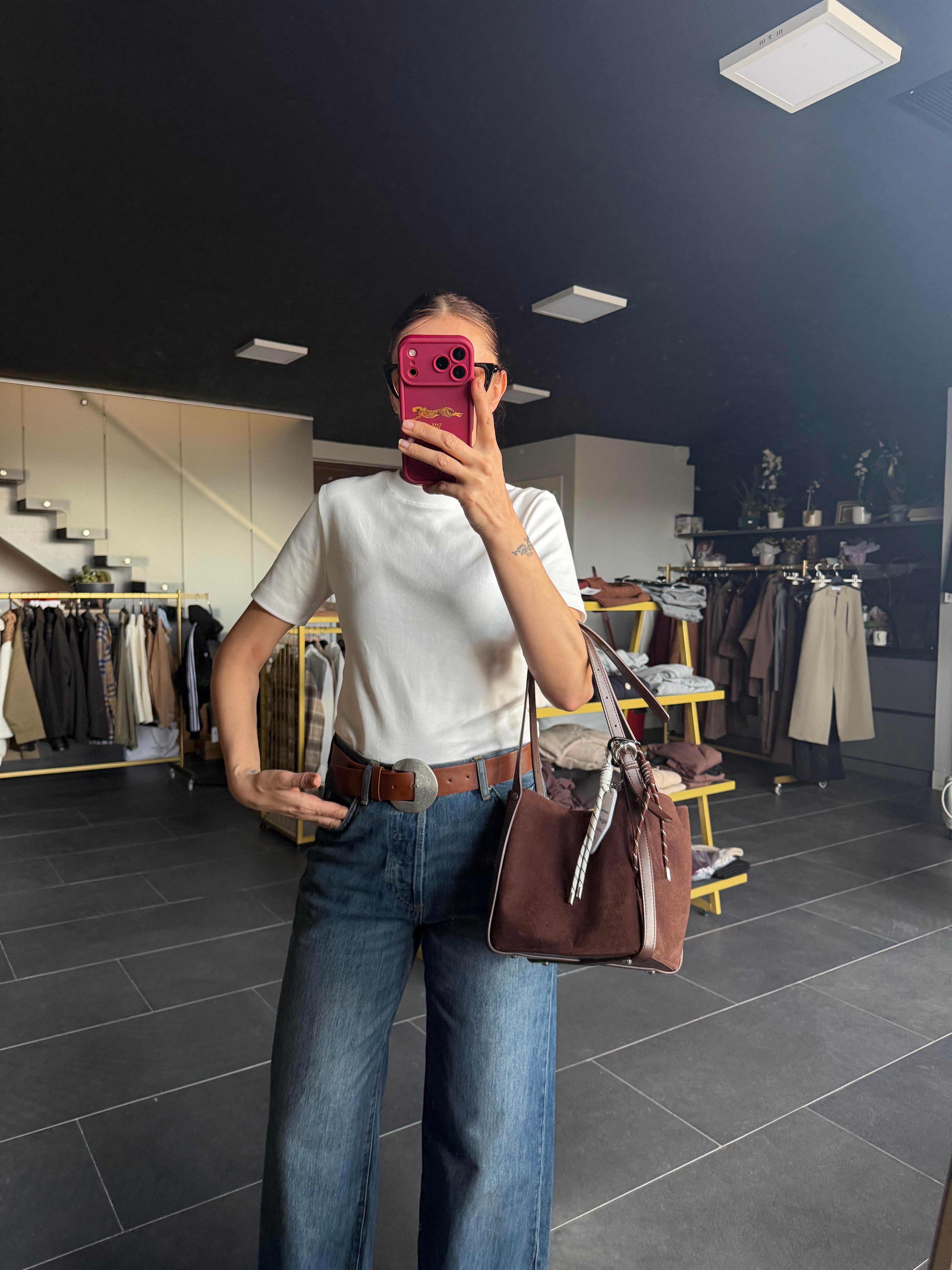 Beyaz Kos Basic Tshirt