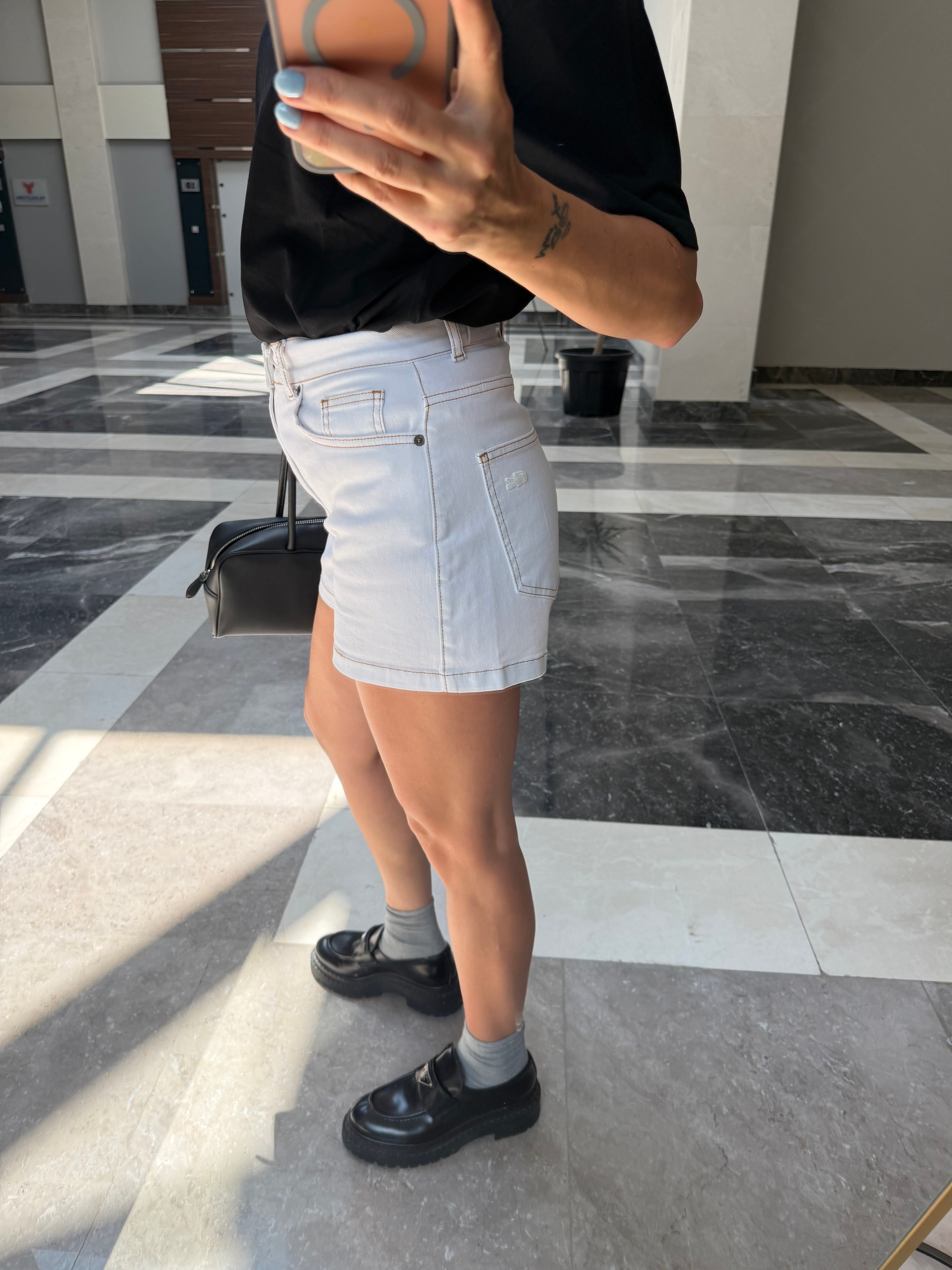 Beyaz Lcs Denim Şort