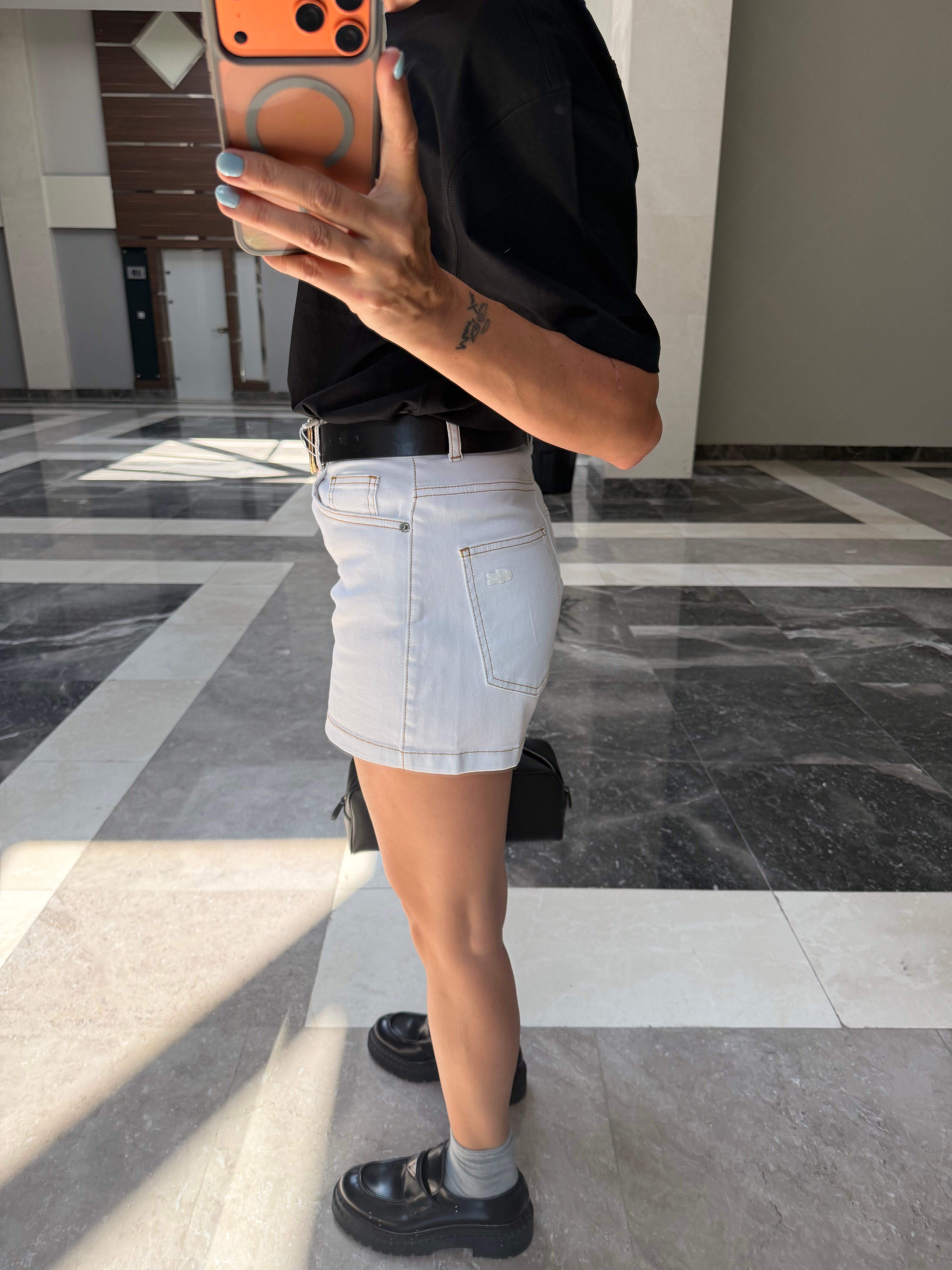 Beyaz Lcs Denim Şort