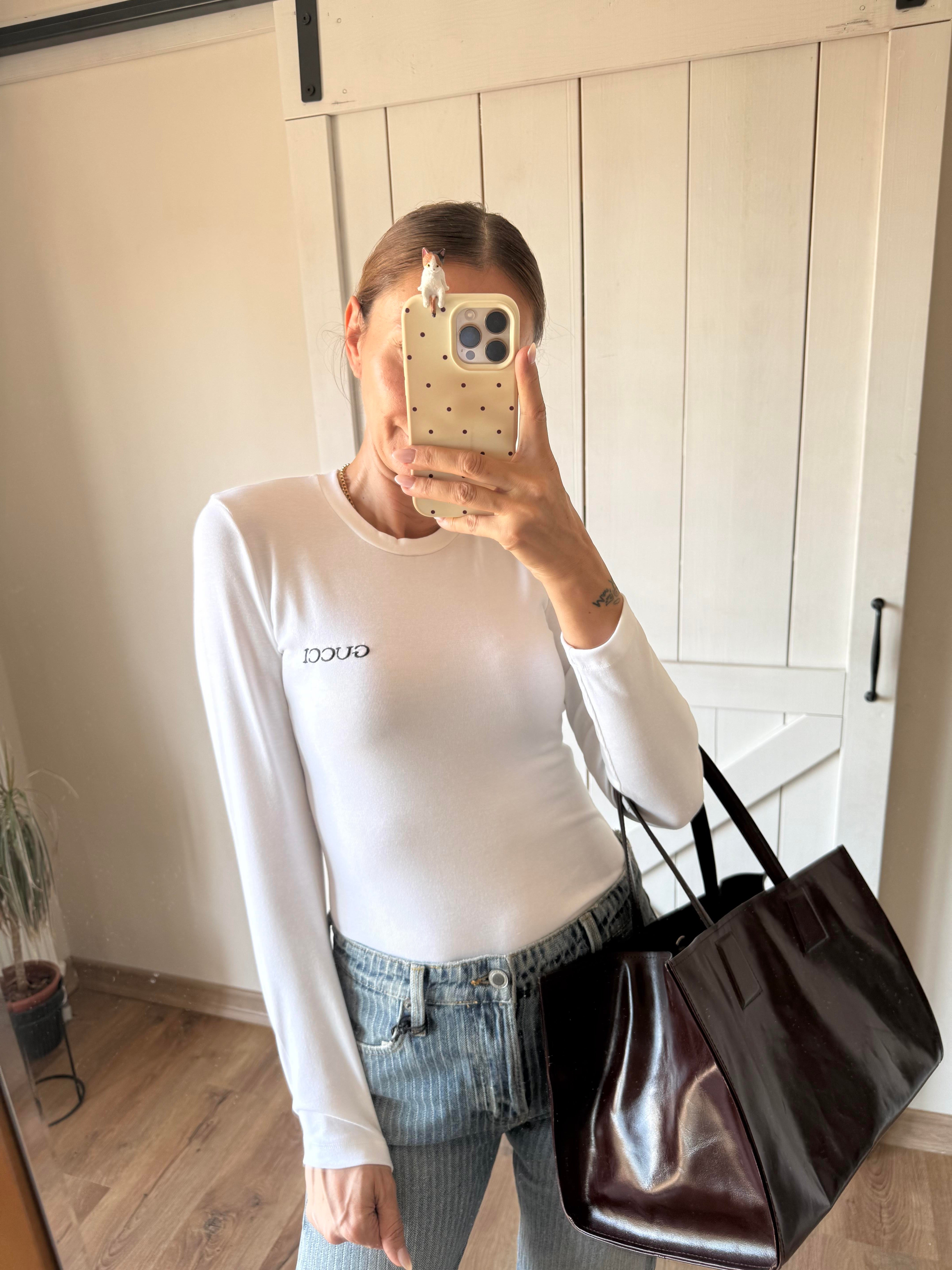 Beyaz Uzun Kollu Basic Gcc