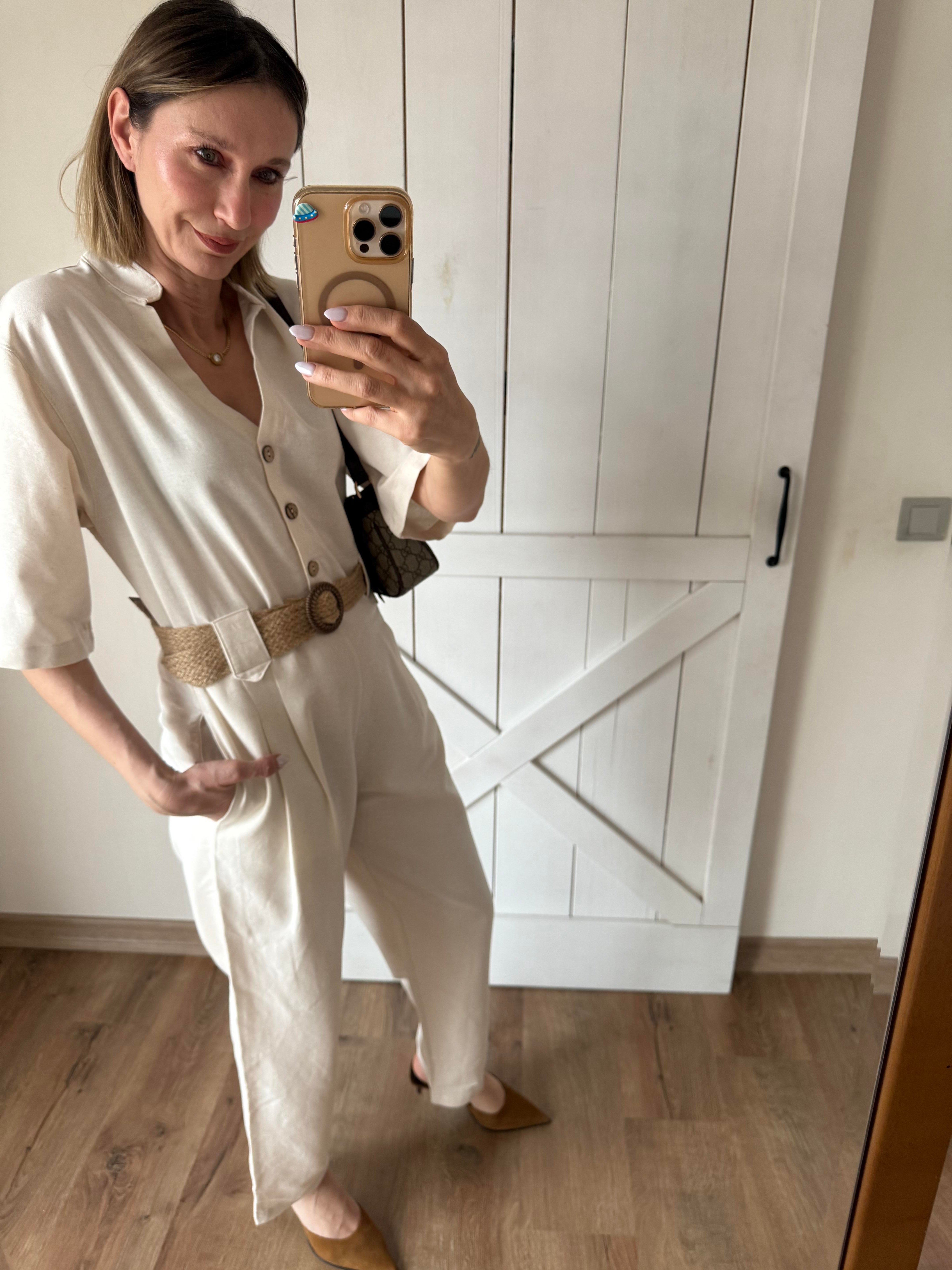 Beyaz Zaar Denim Elbise