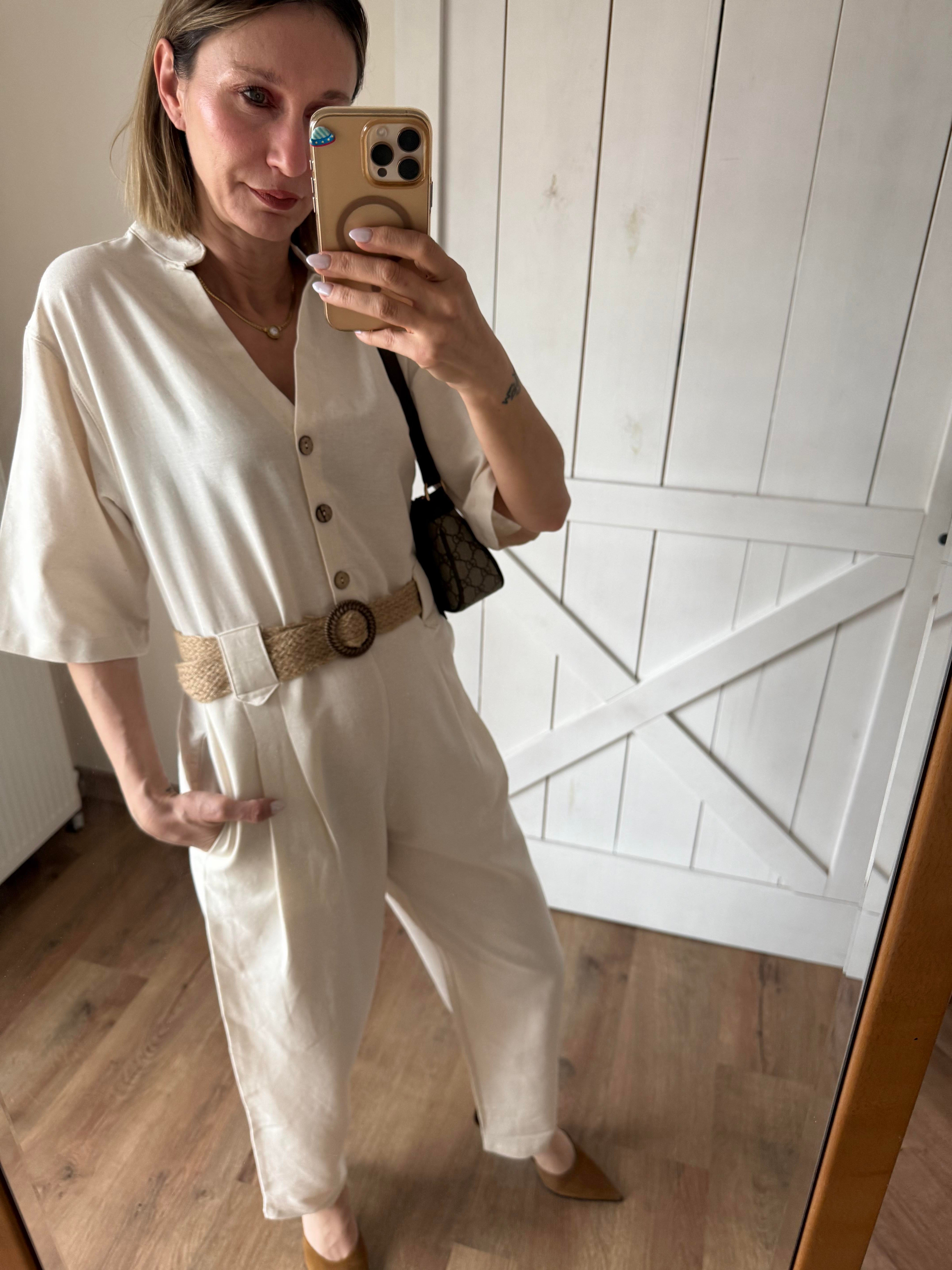 Beyaz Zaar Denim Elbise