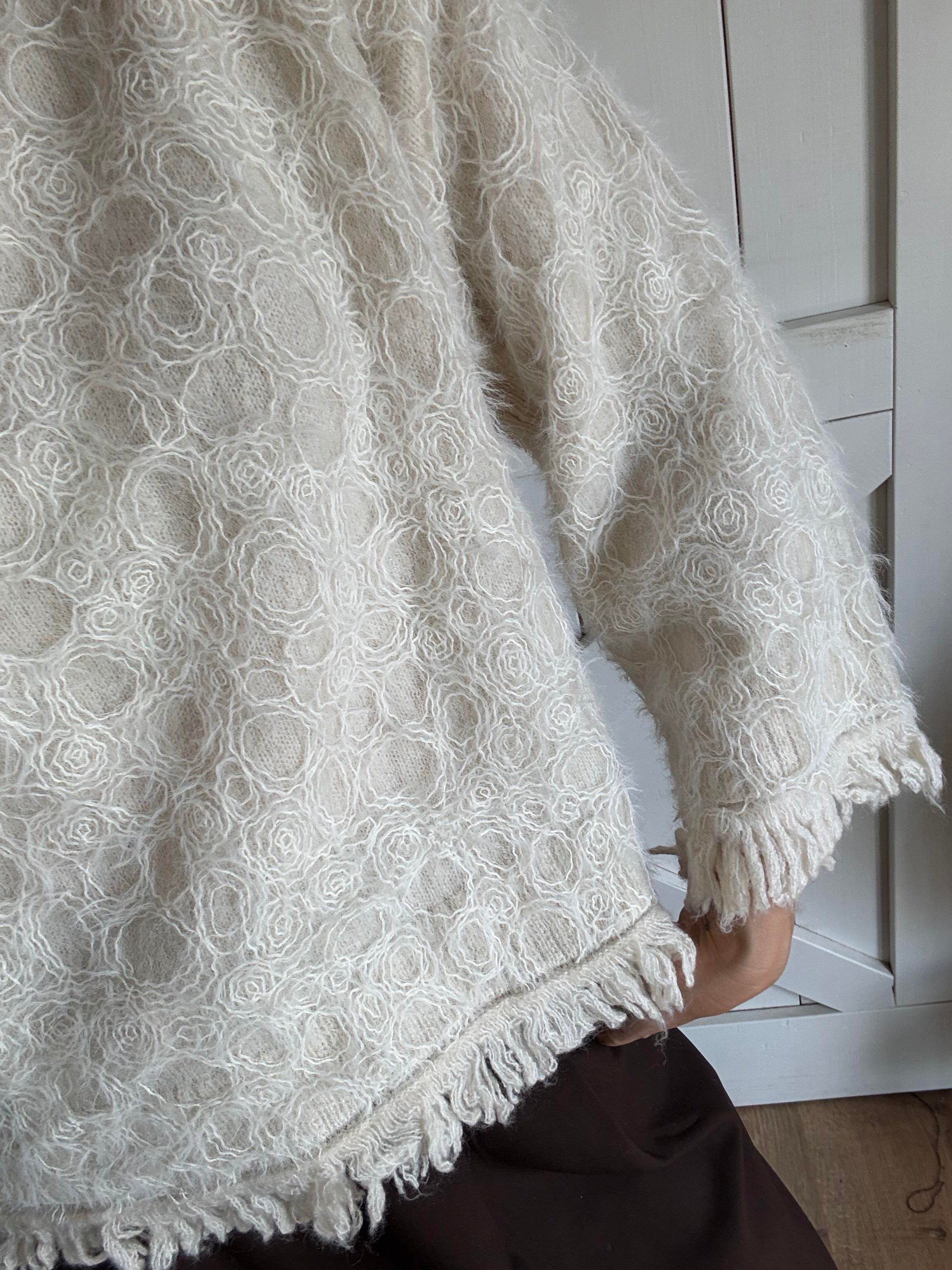 Bilek Ve Etek Ucu İpli Dalgalı Triko Zr