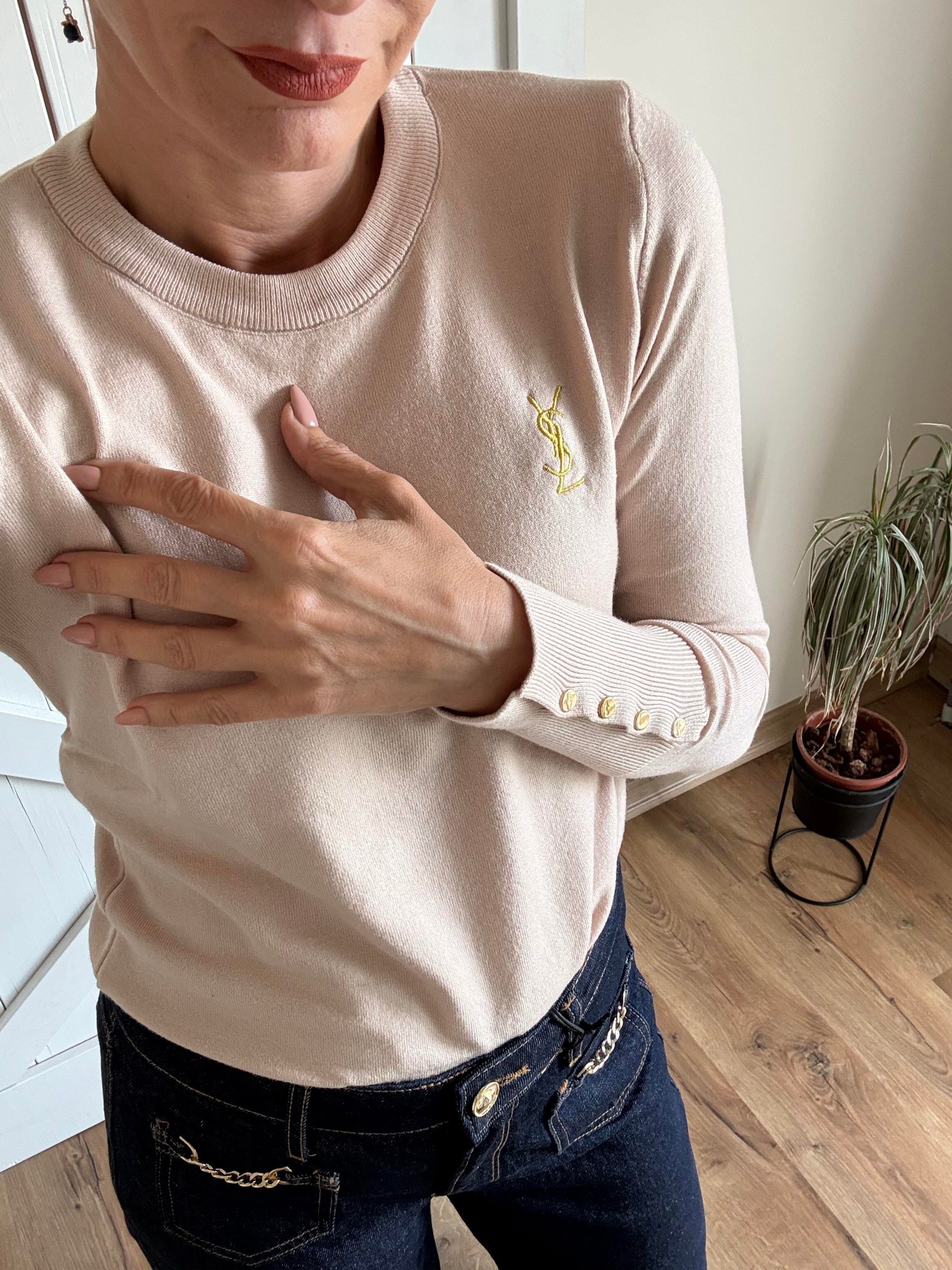 Bilekleri Zımba Detaylı Ekru Ys Triko