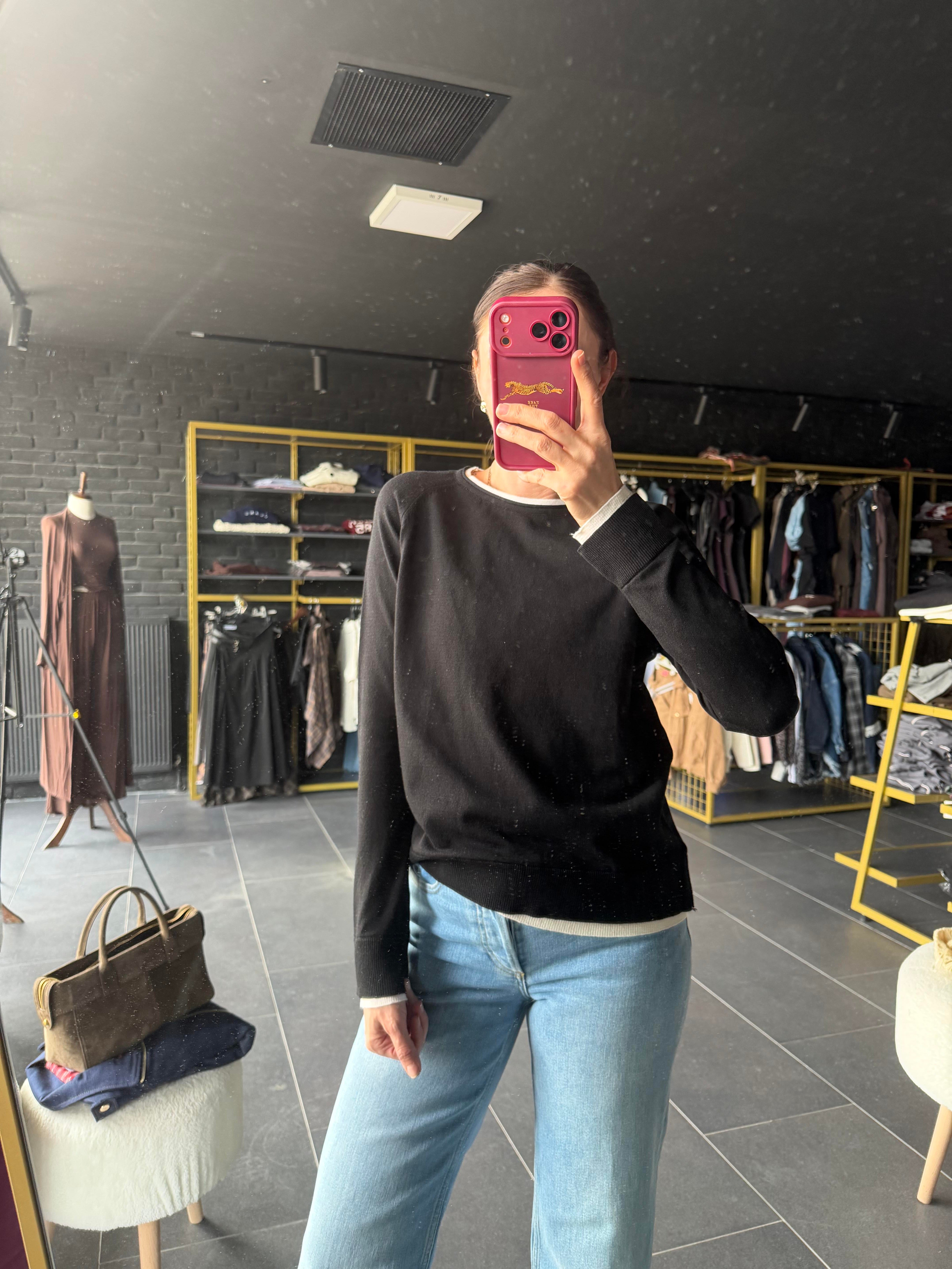 Biyeli Corsman Siyah Triko