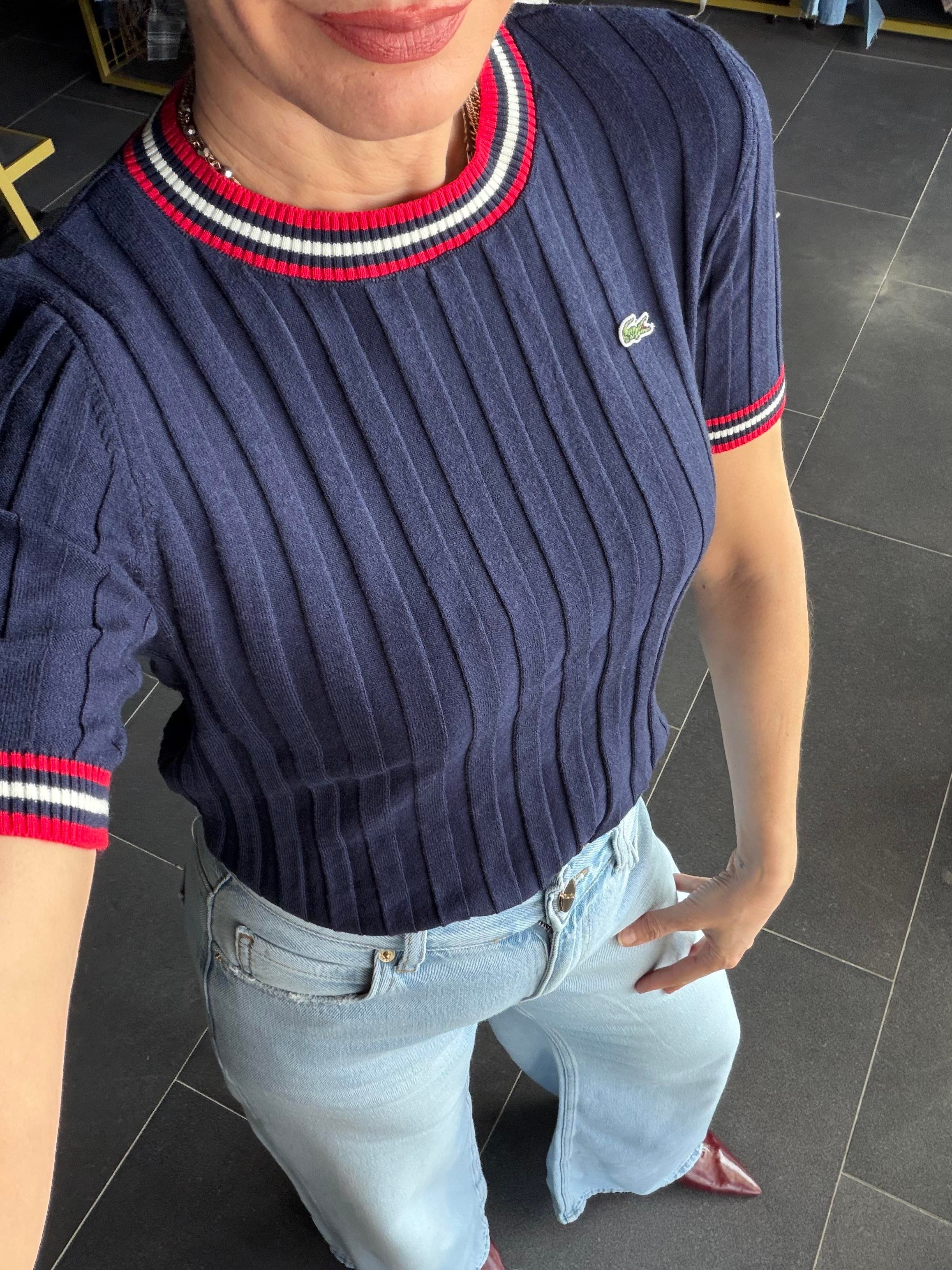 Biyeli Lacivert Lcs Triko Tshirt