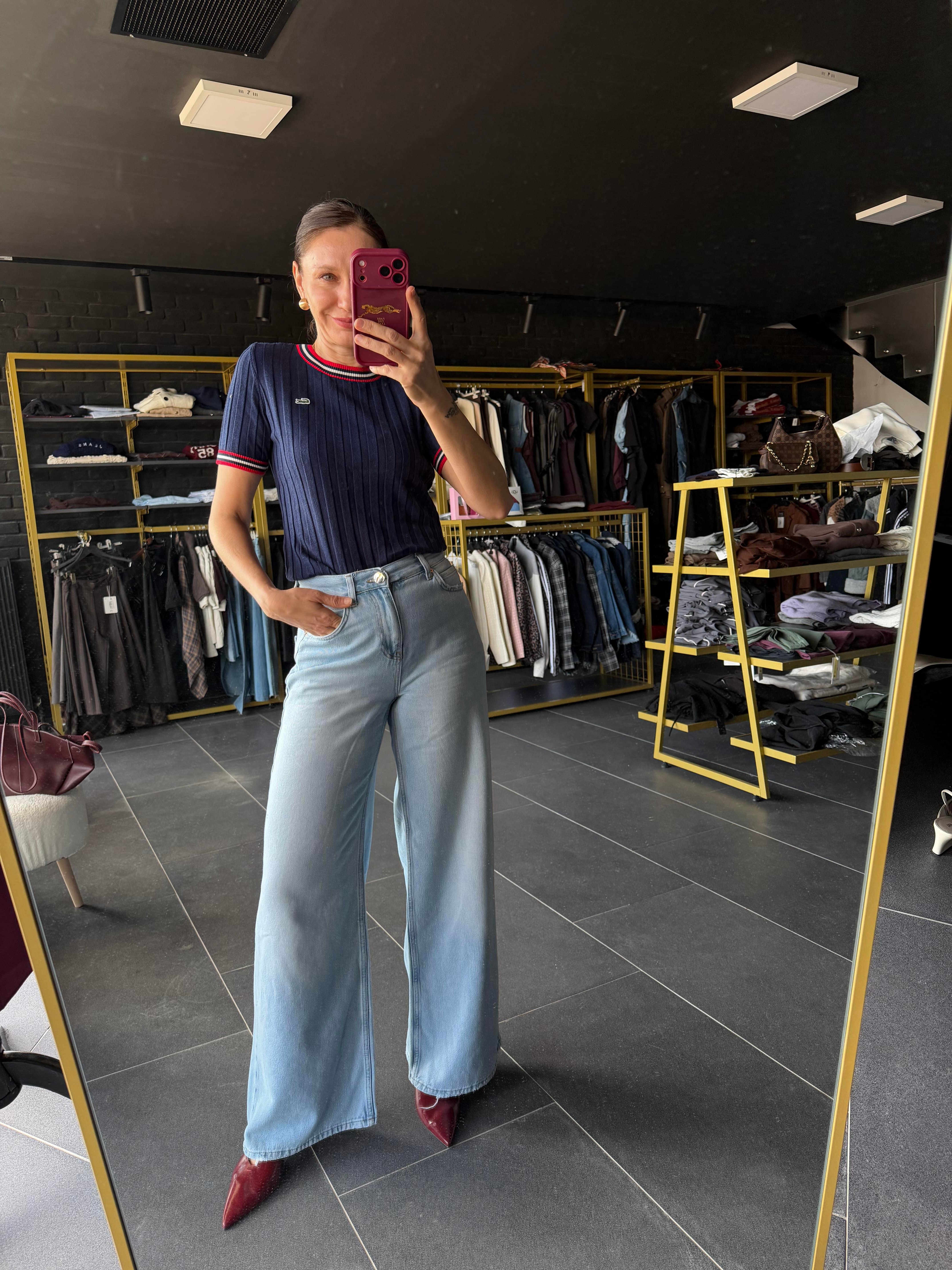 Biyeli Lacivert Lcs Triko Tshirt