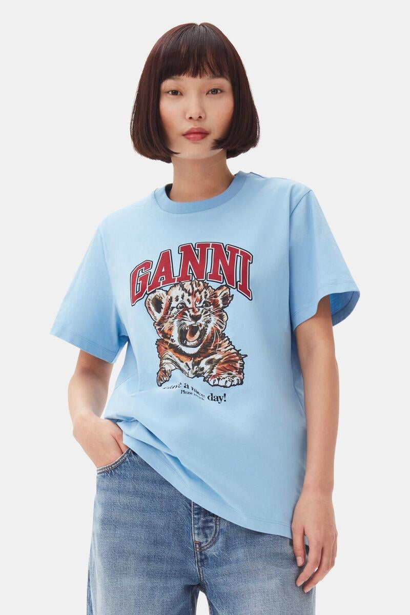 Blue Leo Gnn Oversize Tshirt