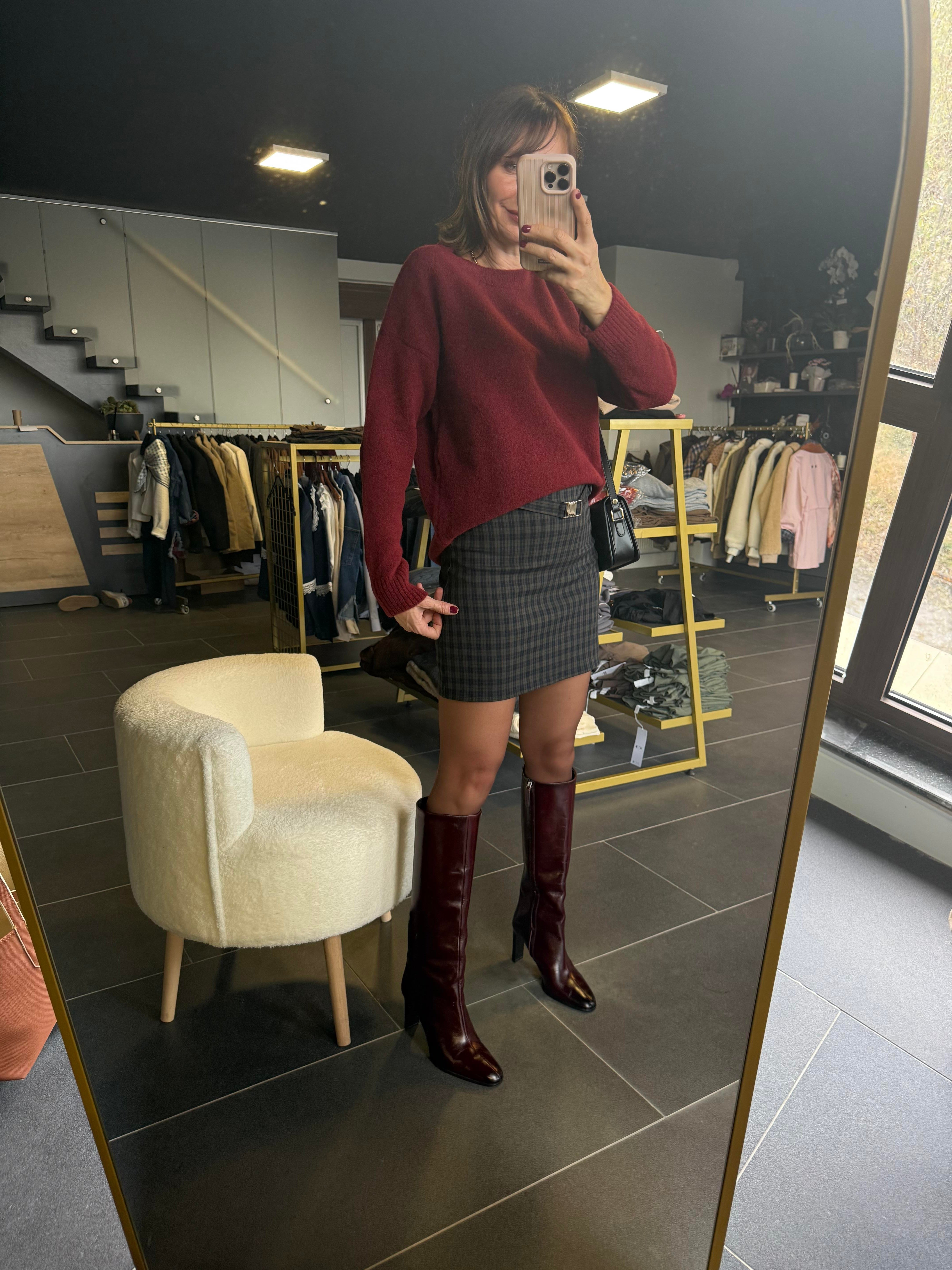 Bordo Basic Zr Yumoş Kazak