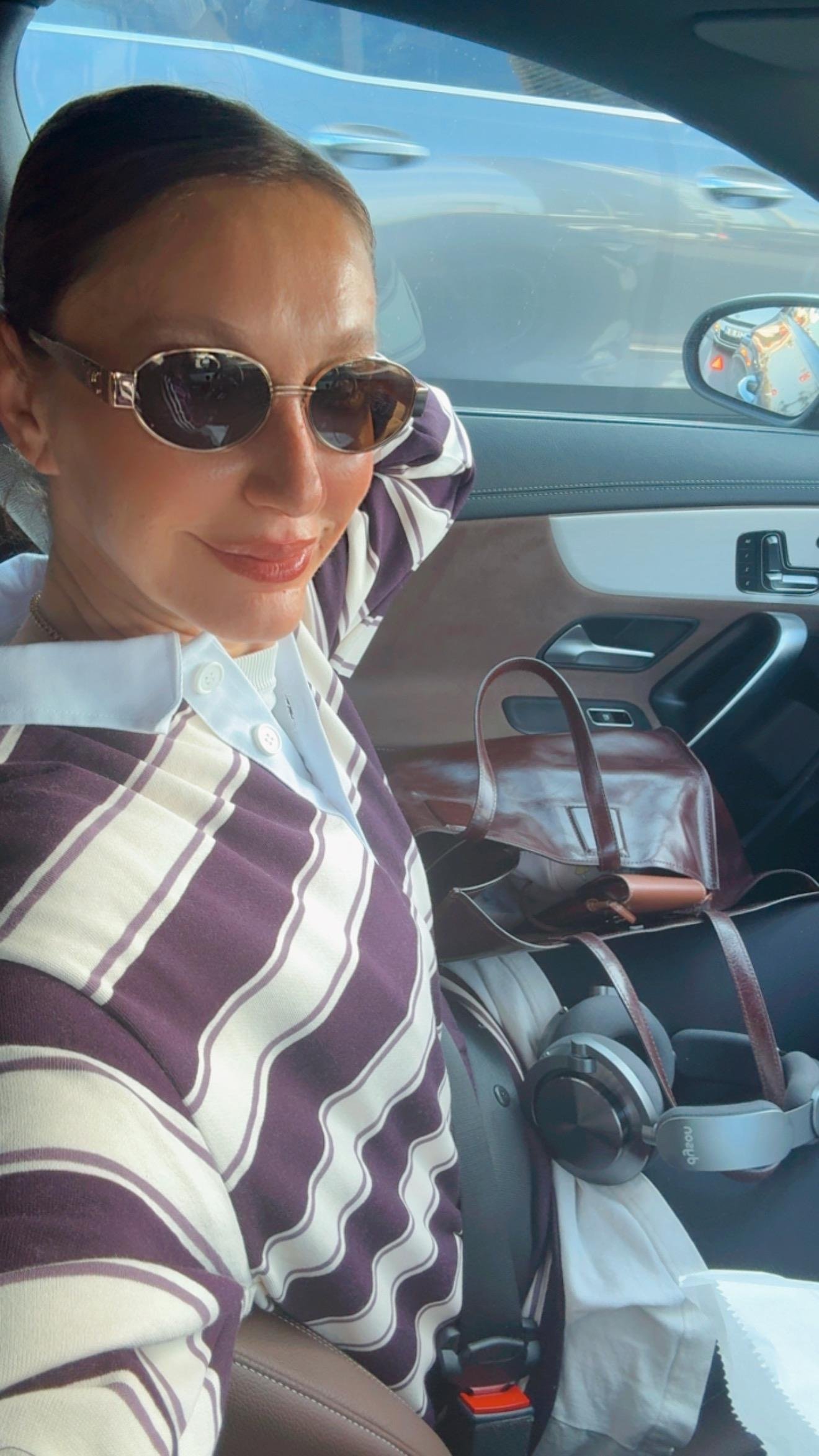 Bordo Çizgili Polo Yaka Sweat