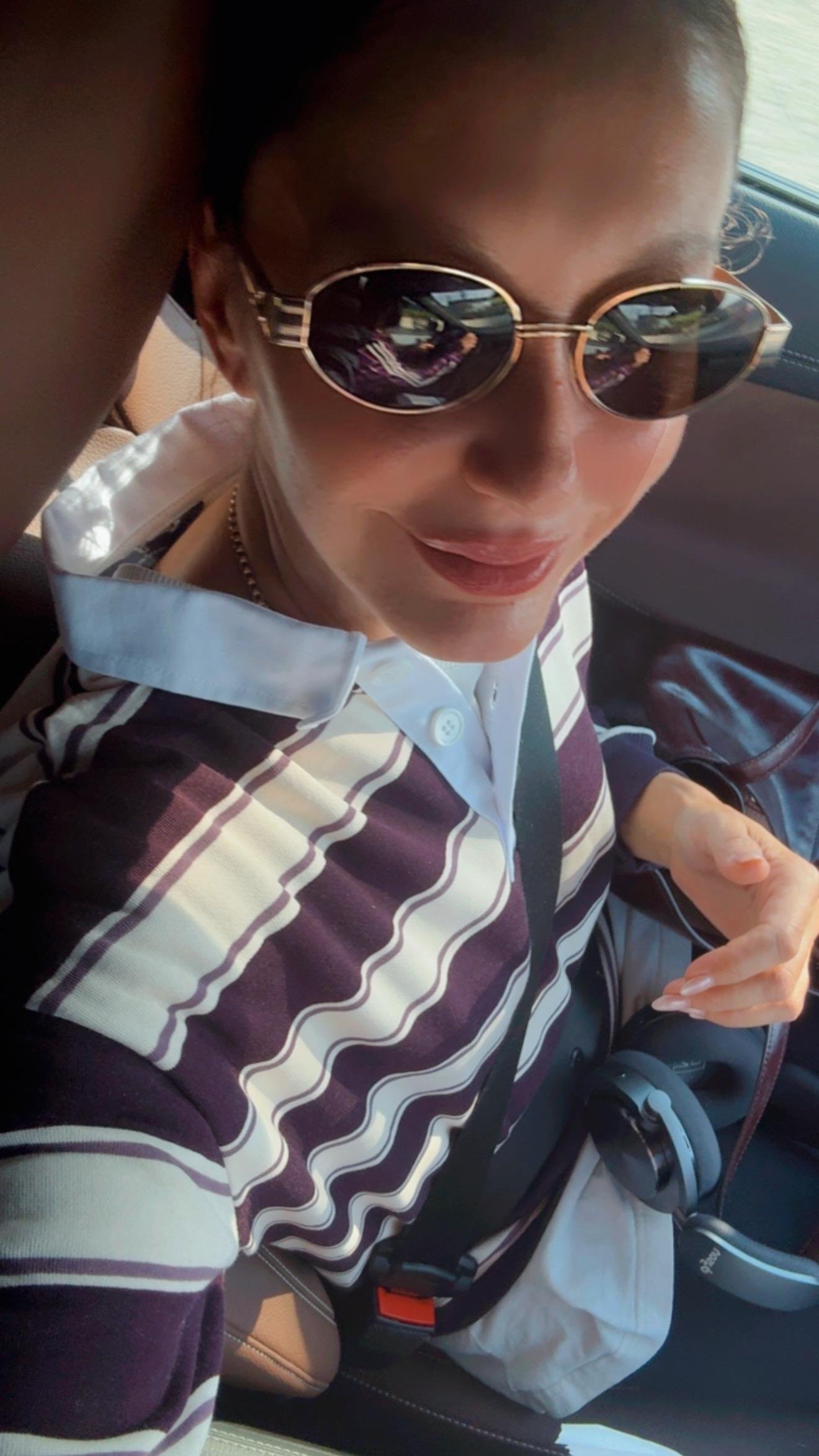 Bordo Çizgili Polo Yaka Sweat