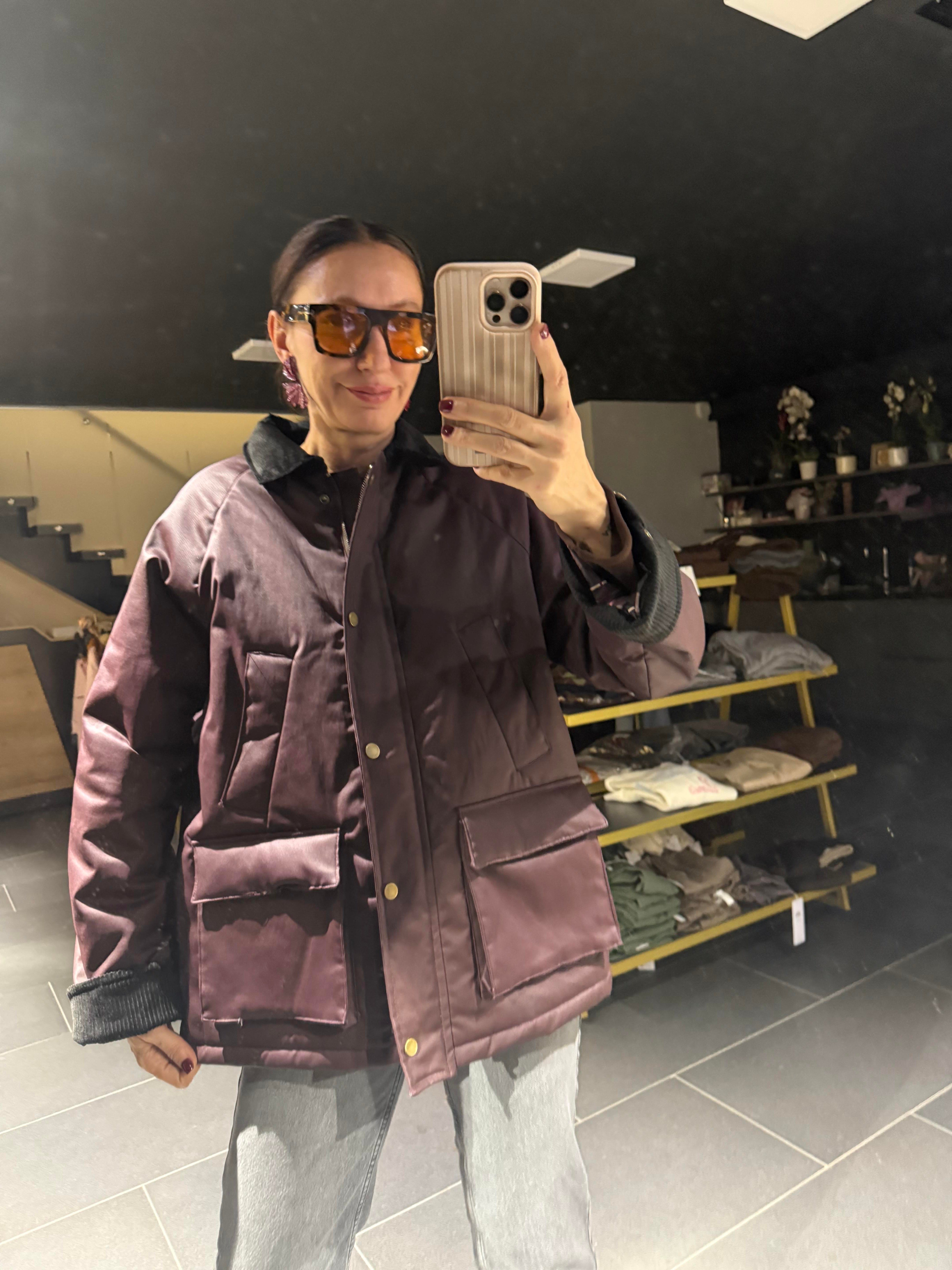 Bordo Ekose Barbour Model Yağlı Parka