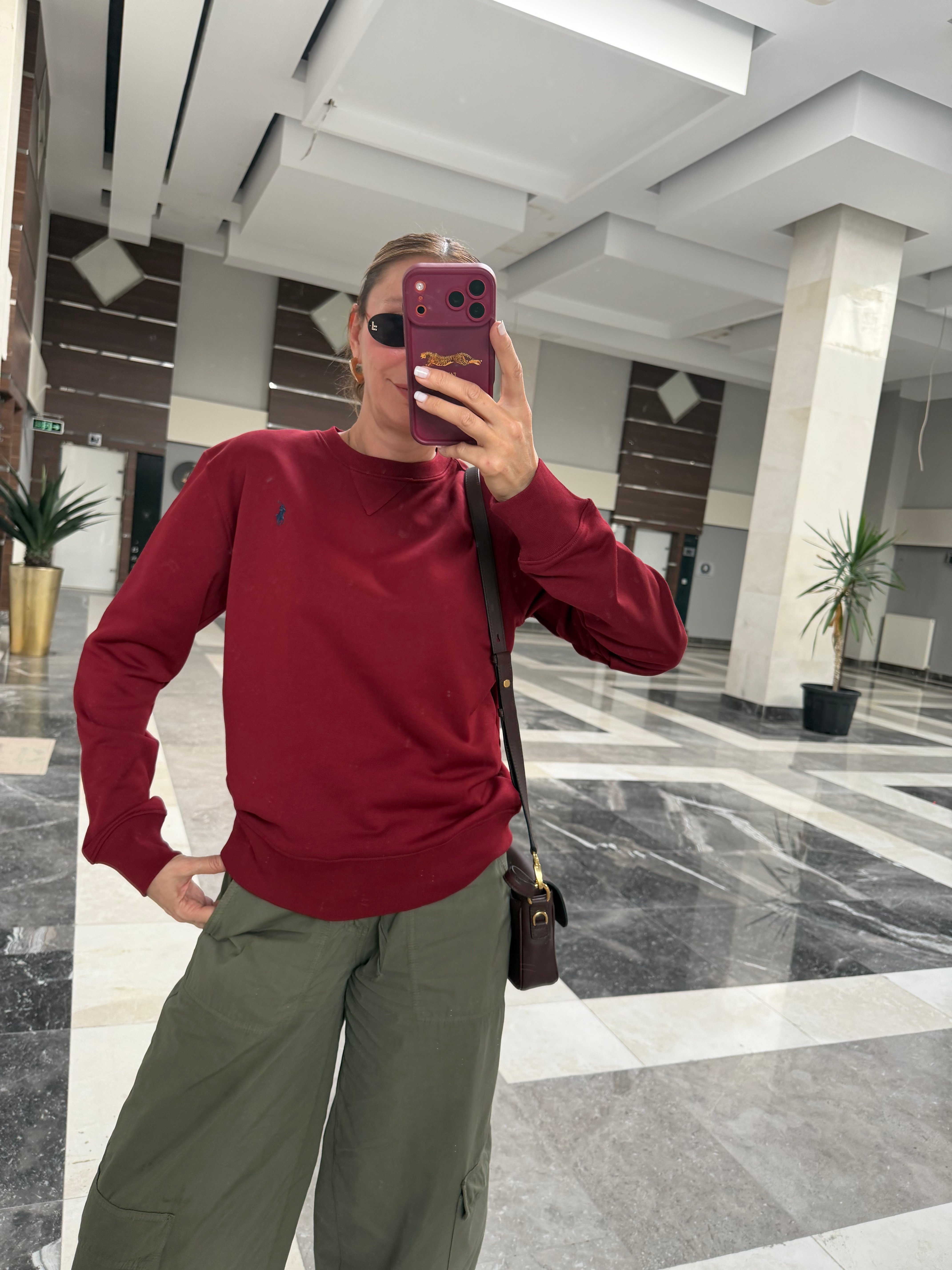 Bordo Logolu Sweatshirt