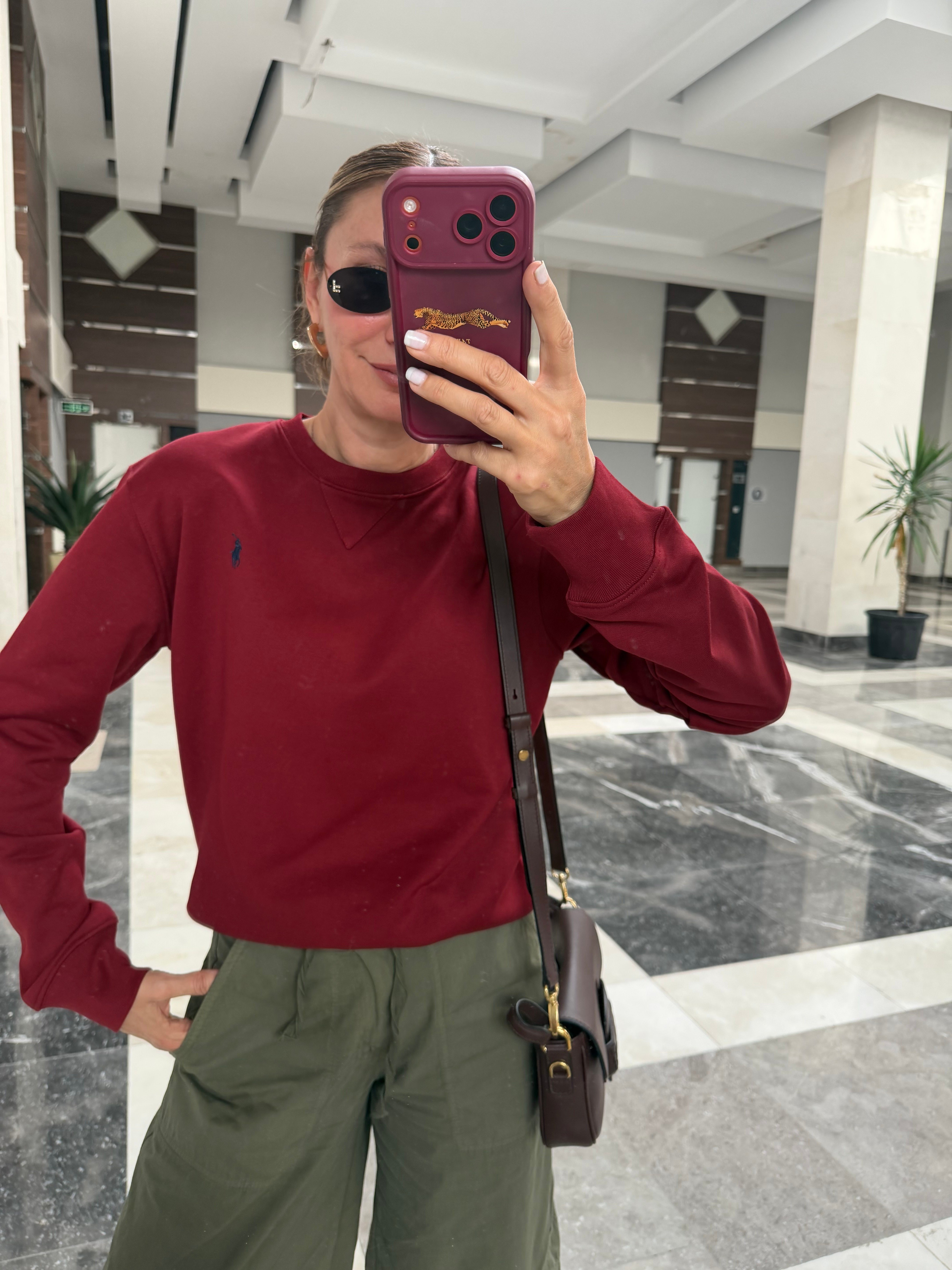 Bordo Logolu Sweatshirt