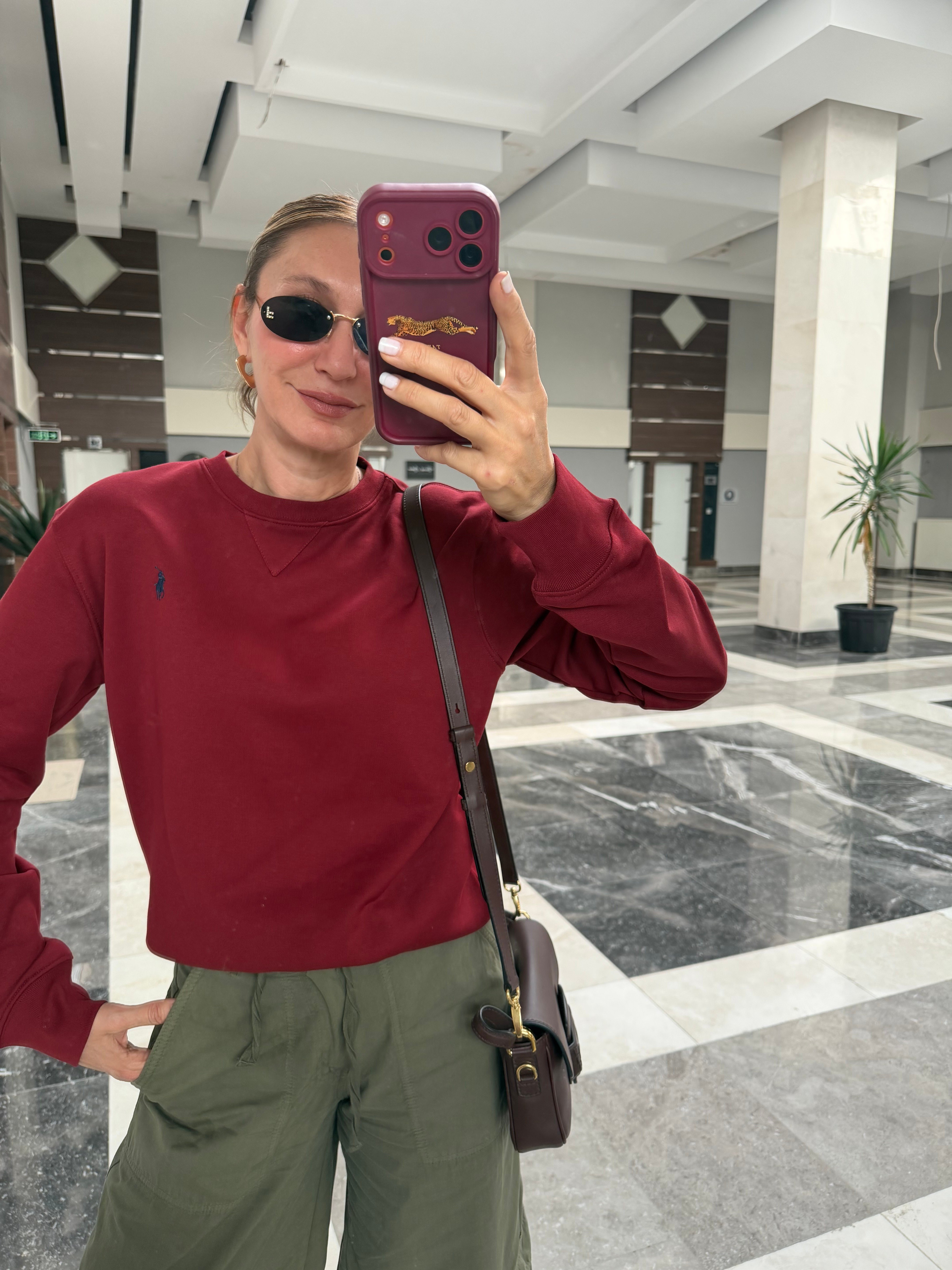 Bordo Logolu Sweatshirt