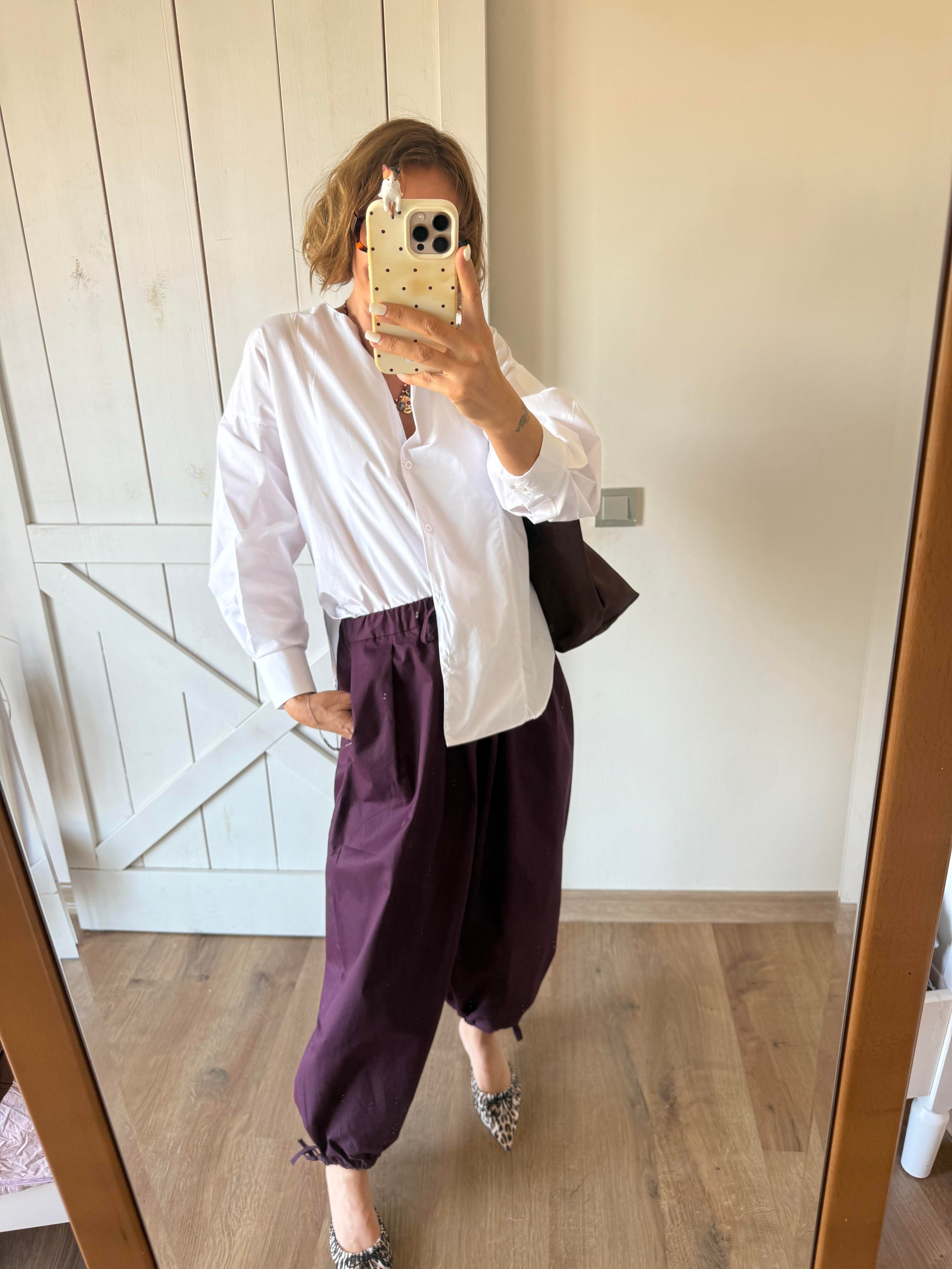 Bordo Şalvar Pantolon