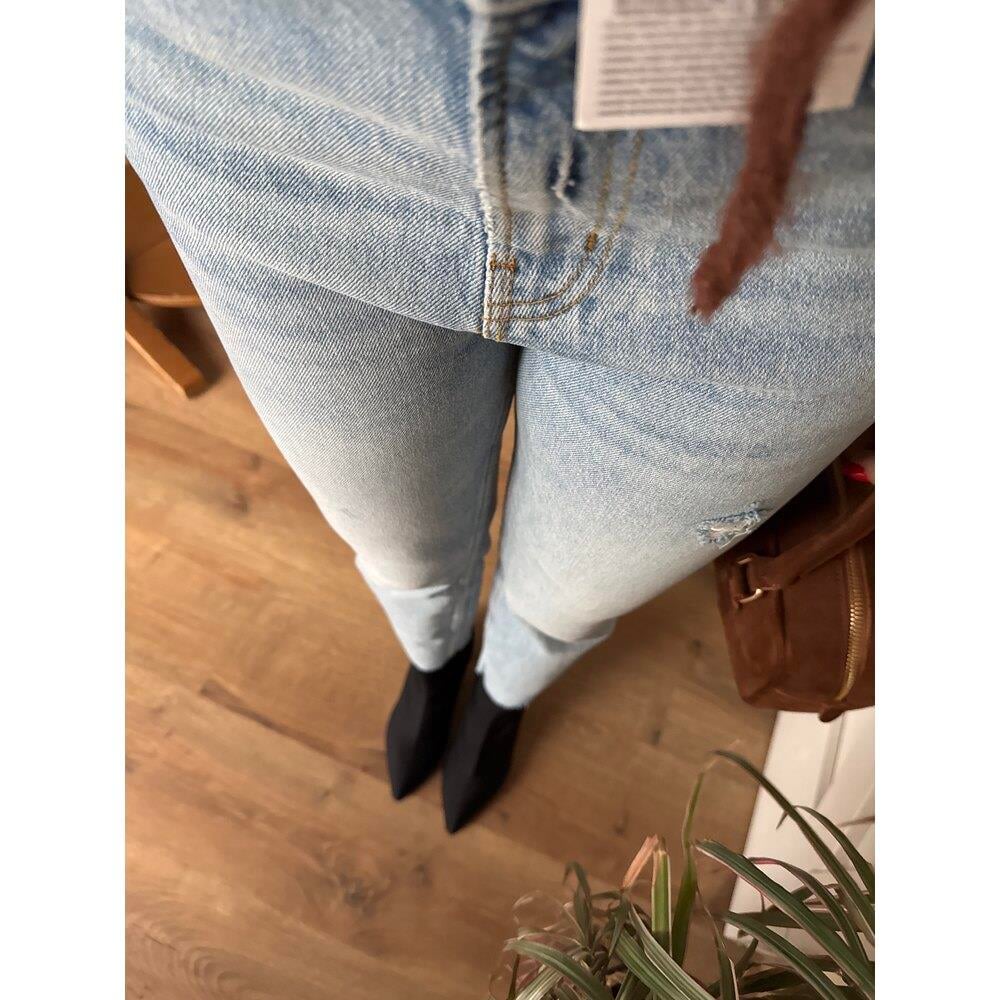 Buz Mavi Strech Kesim Kadın Jean Pantolon